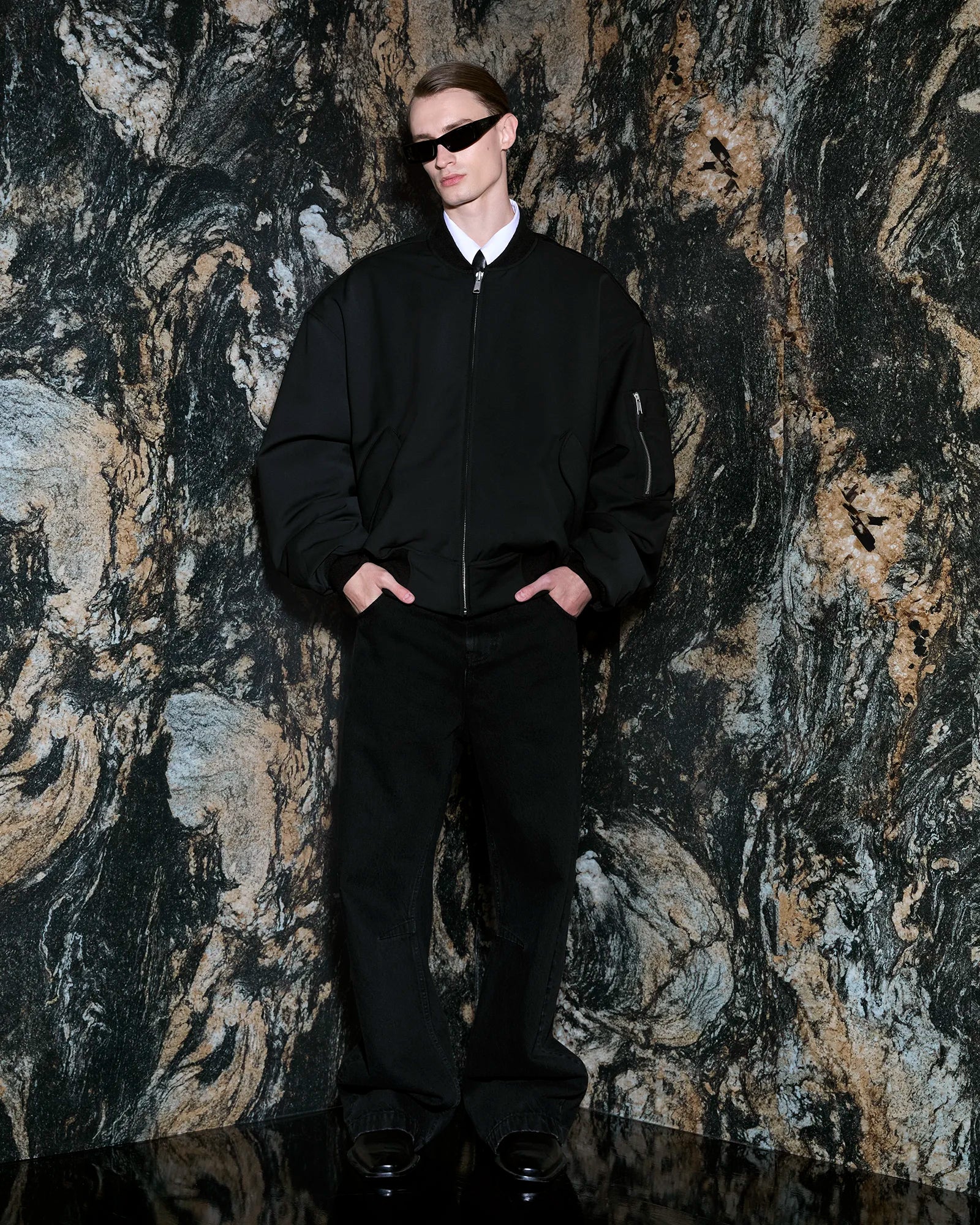 Entire studios・エンタイアスタジオ - ジャケット BROAD BOMBER WOOL / BLACK