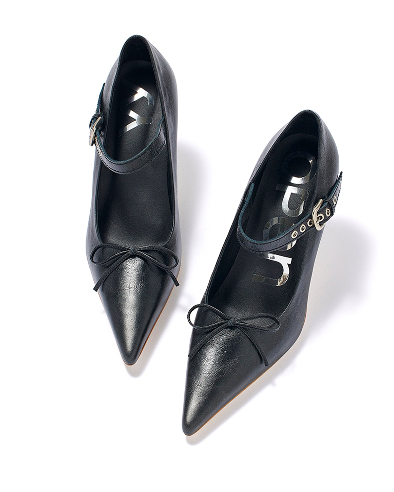 OPEN YY・open Noisy -  BUCKLE POINTY HEELS / BLACK