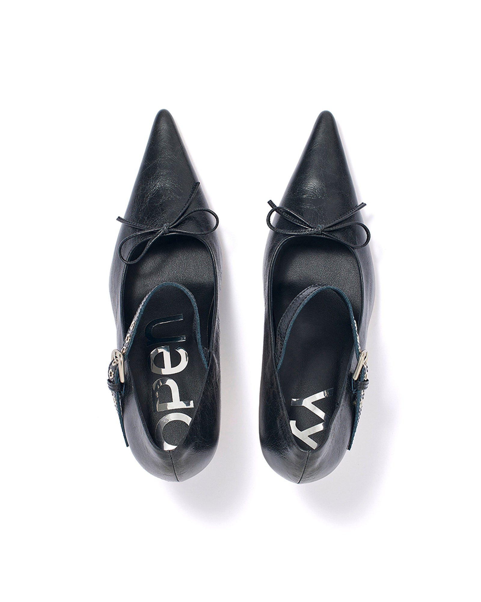 OPEN YY・open Noisy -  BUCKLE POINTY HEELS / BLACK
