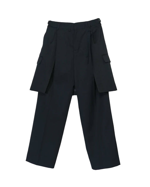 Tamme (タム) SS26 BUM FLAP JACKET SLACKS / BLACK | Detail