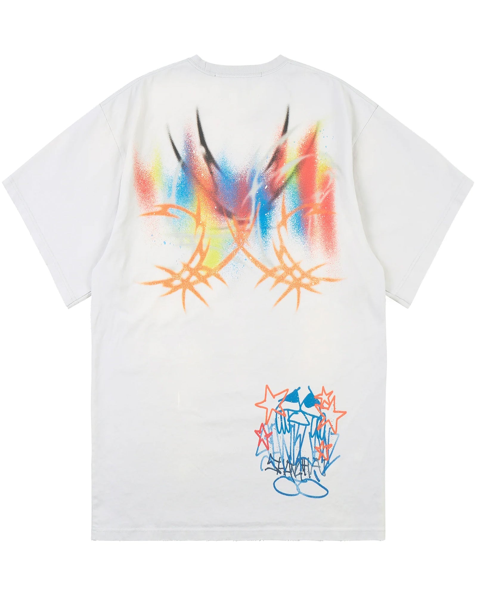 SANKUANZ・サンクアンズ - Tシャツ・カットソー BUMPY GRAFFITI LOOSE SHORT-SLEEVE TEE / WHITE