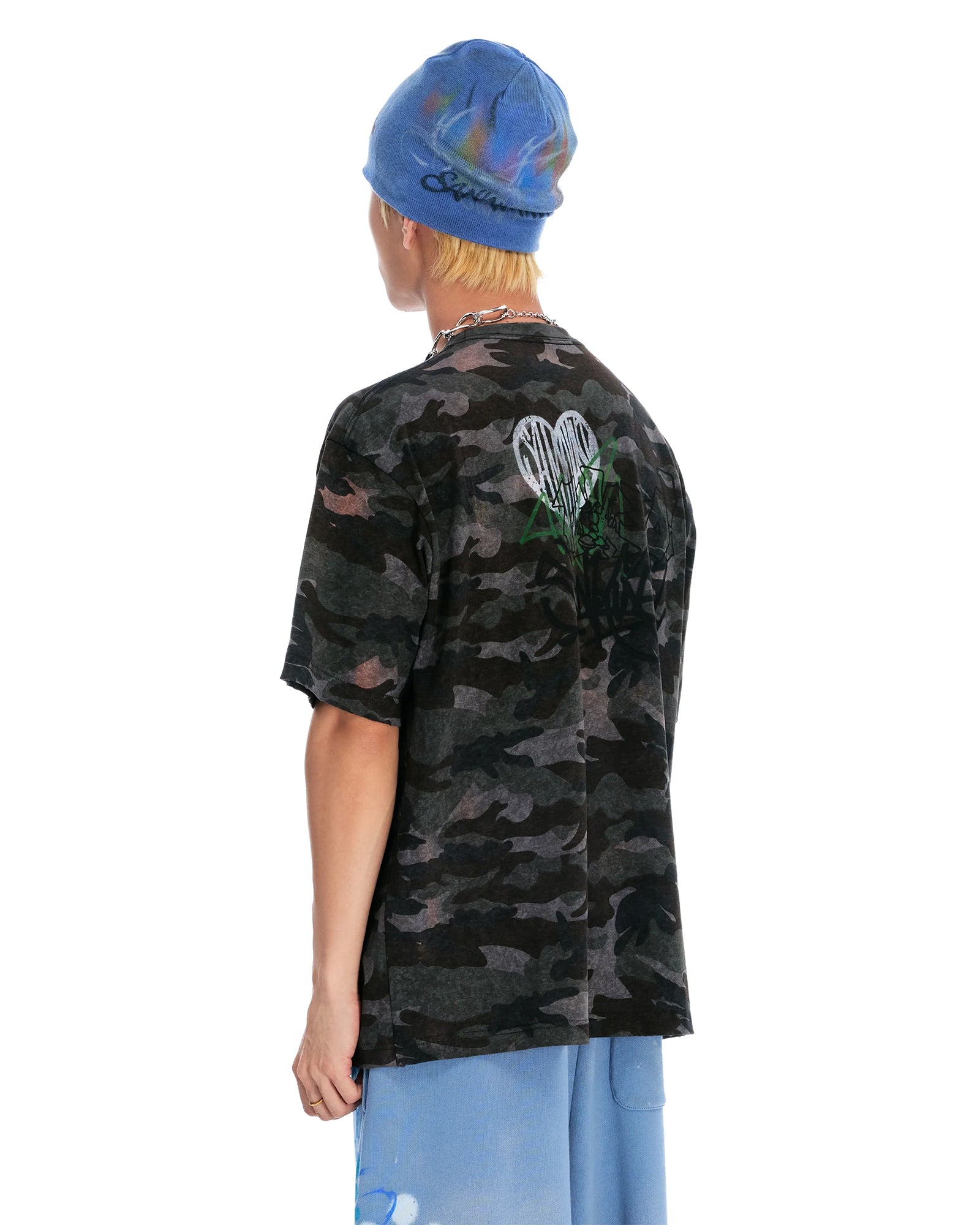 SANKUANZ・サンクアンズ - Tシャツ・カットソー BUMPY GRAFFITI OVERSIZE SHORT-SLEEVE TEE / CAMOUFLAGE