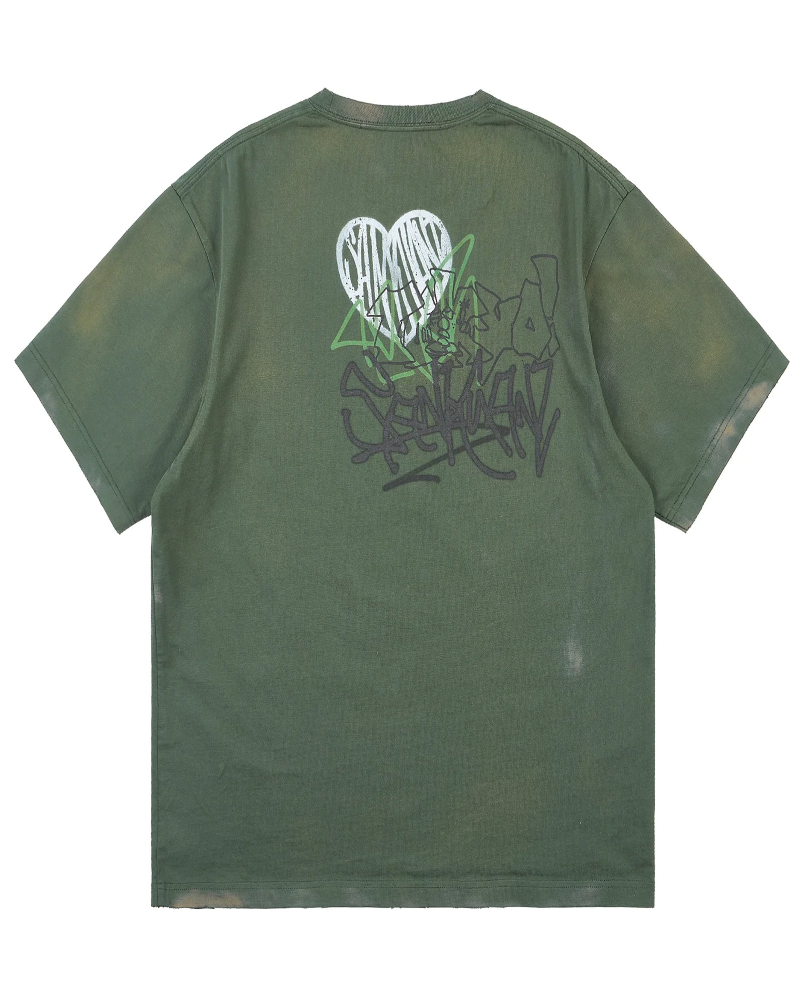 SANKUANZ・サンクアンズ - Tシャツ・カットソー BUMPY GRAFFITI OVERSIZE SHORT-SLEEVE TEE / GREEN