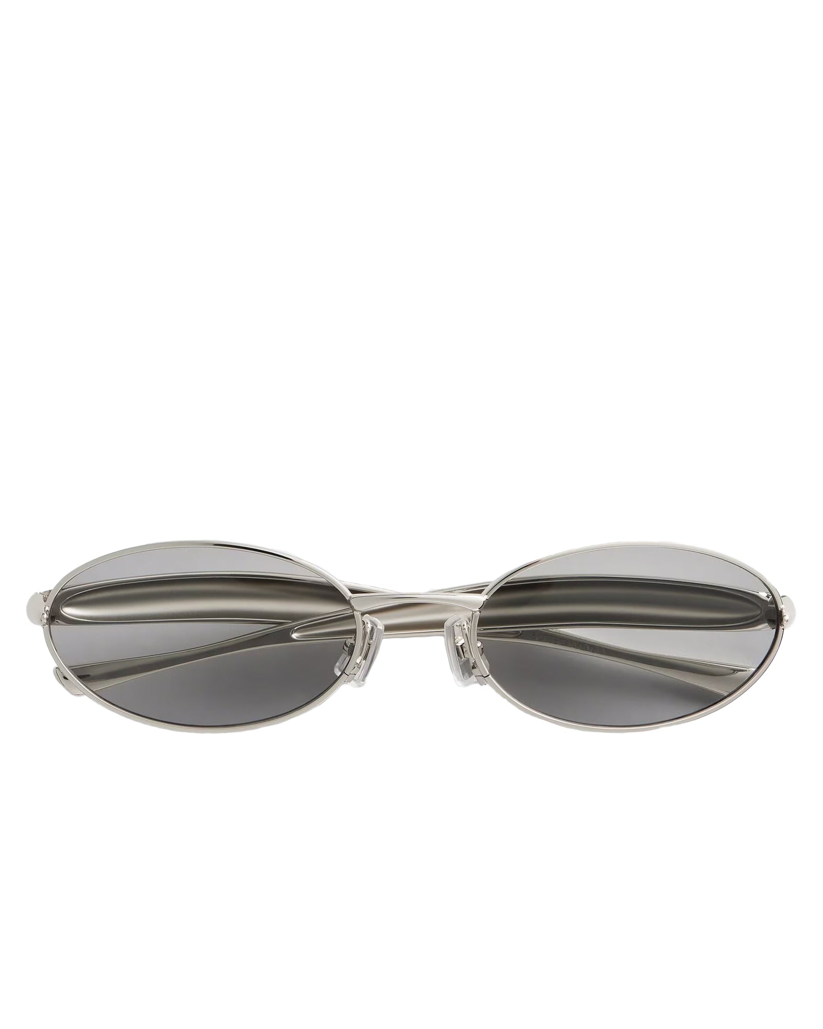 BOTTEGA VENETE -EYEWEAR-・ボッテガ ヴェネタ - ファッション小物 SARDINE OVAL SUNGLASSES / SILVER