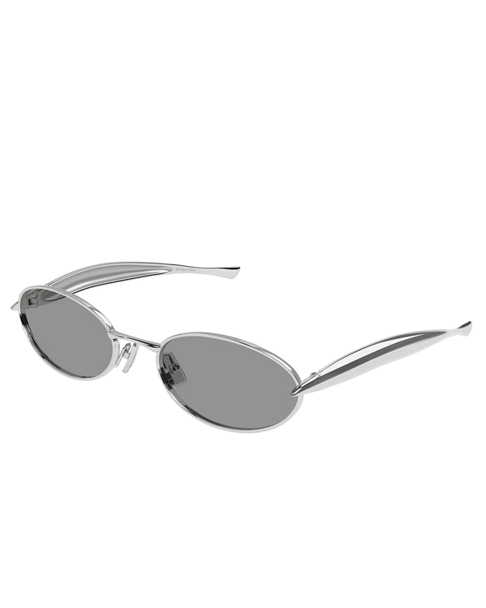 BOTTEGA VENETE -EYEWEAR-・ボッテガ ヴェネタ -  SARDINE OVAL SUNGLASSES / SILVER