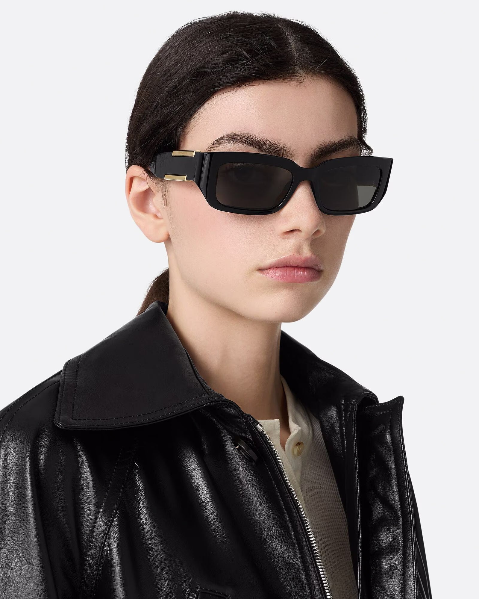 BOTTEGA VENETE -EYEWEAR-・ボッテガ ヴェネタ - ファッション小物 DASH RECTANGULAR SUNGLASSES / BLACK