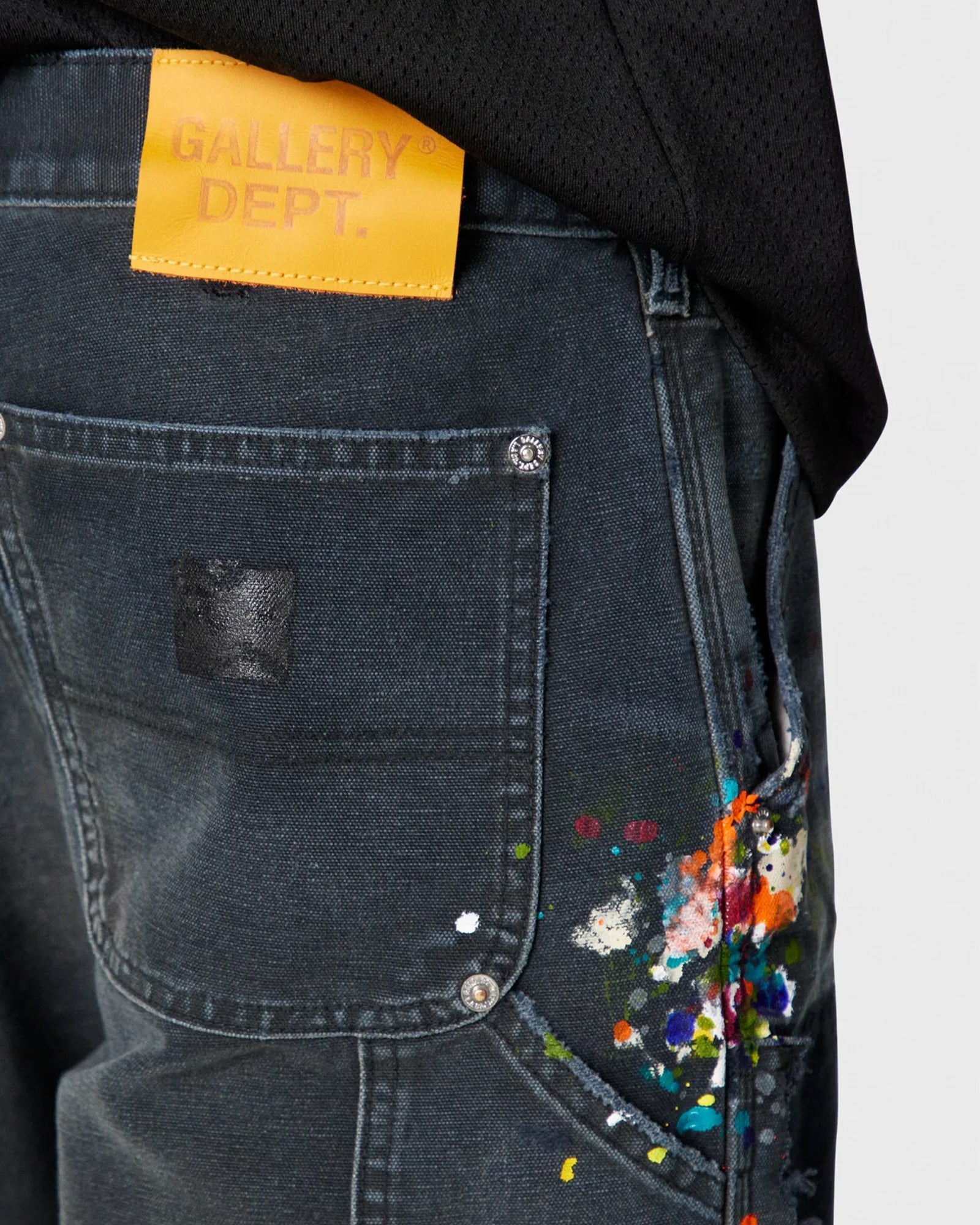 GALLERY DEPT.・ギャラリー デプト - ハーフ・ショートパンツ CARPENTER CUT OFF SHORT / BLACK