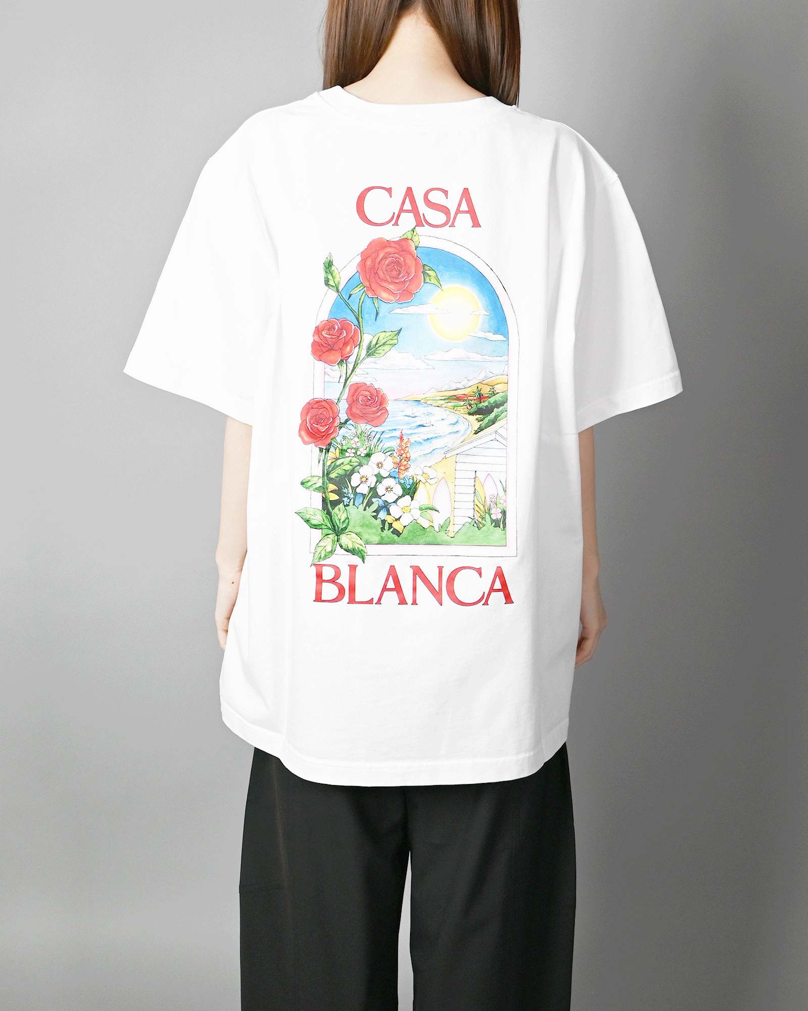 CASABLANCA (カサブランカ) LA DAYS PRINTED T-SHIRT / WHITE CASABLANCA (カサブランカ) LA DAYS PRINTED T-SHIRT / WHITE