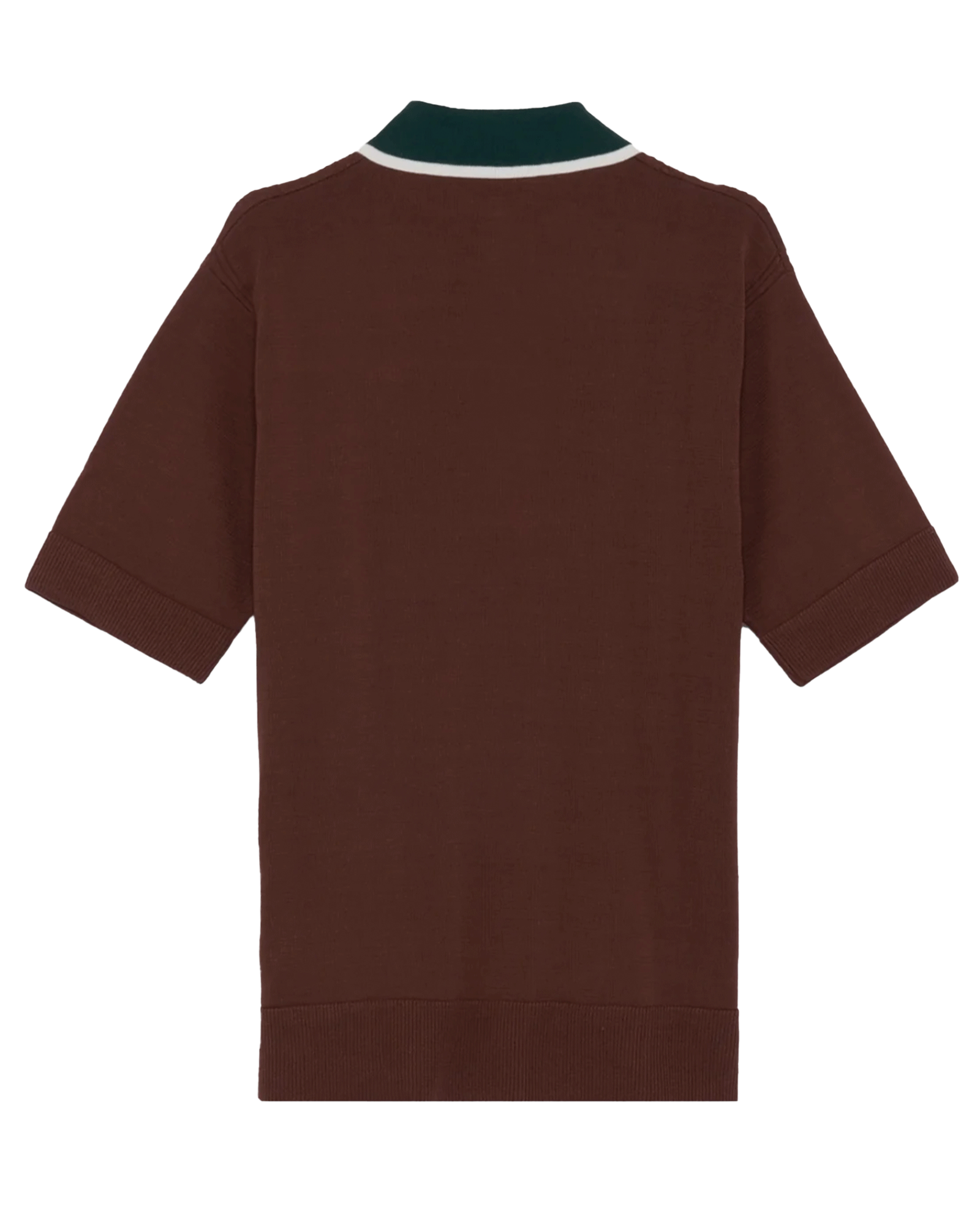 CASABLANCA・カサブランカ - ポロシャツ OVERSIZED MINI CABLE POLO / DARK BROWN