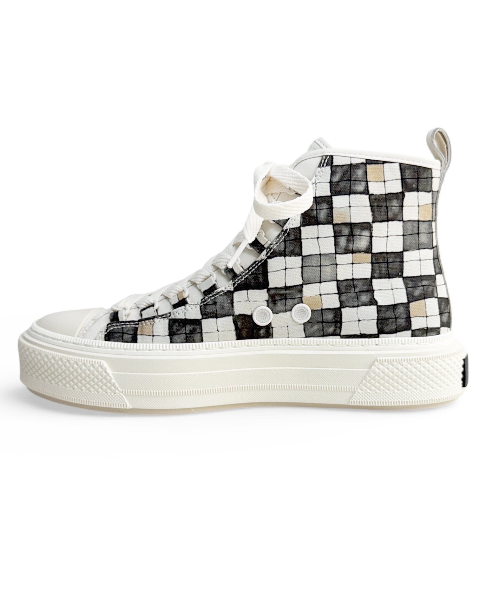 AMIRI・アミリ - ローカットスニーカー CHECKERED COURT HI / BLACK