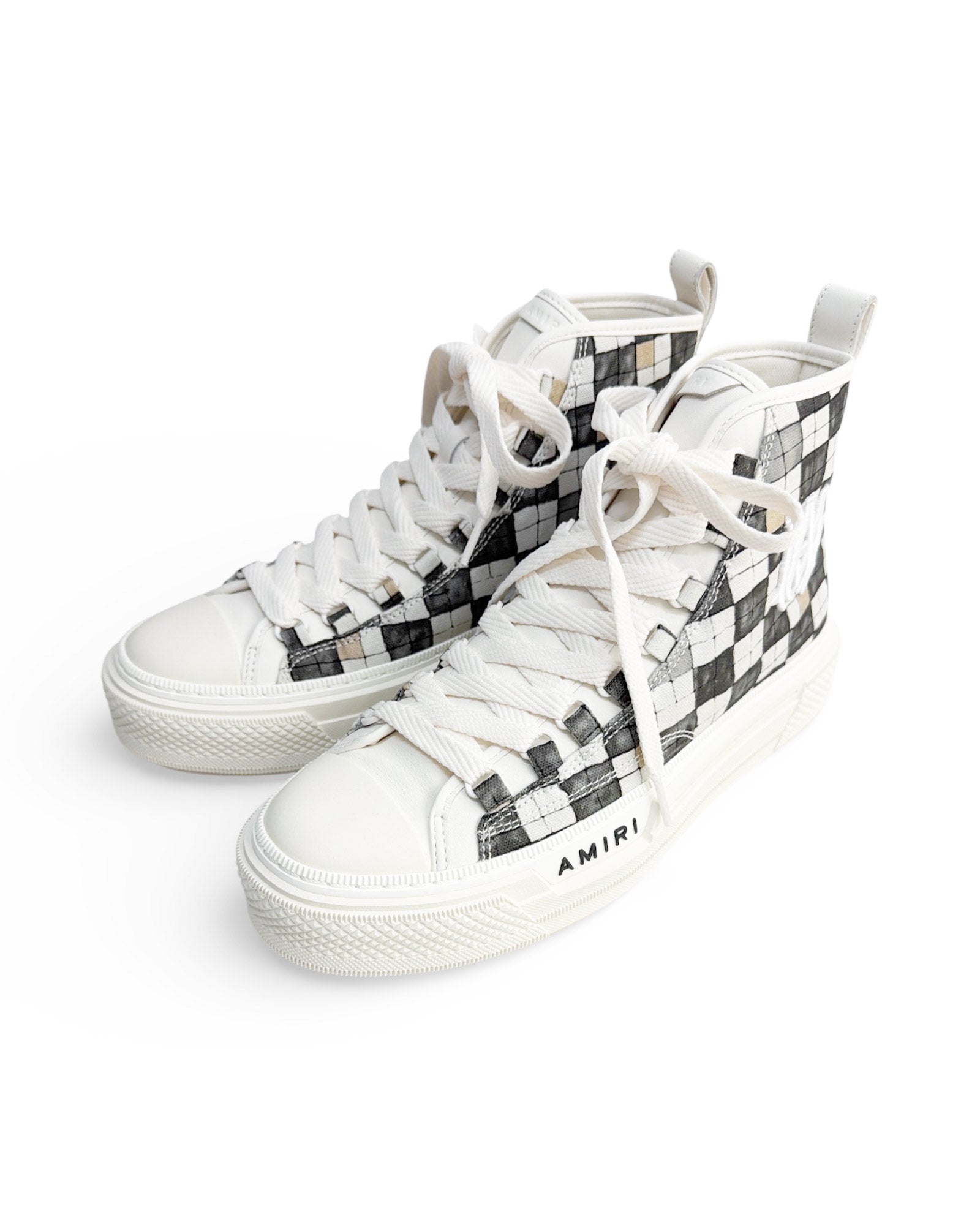AMIRI・アミリ - ローカットスニーカー CHECKERED COURT HI / BLACK
