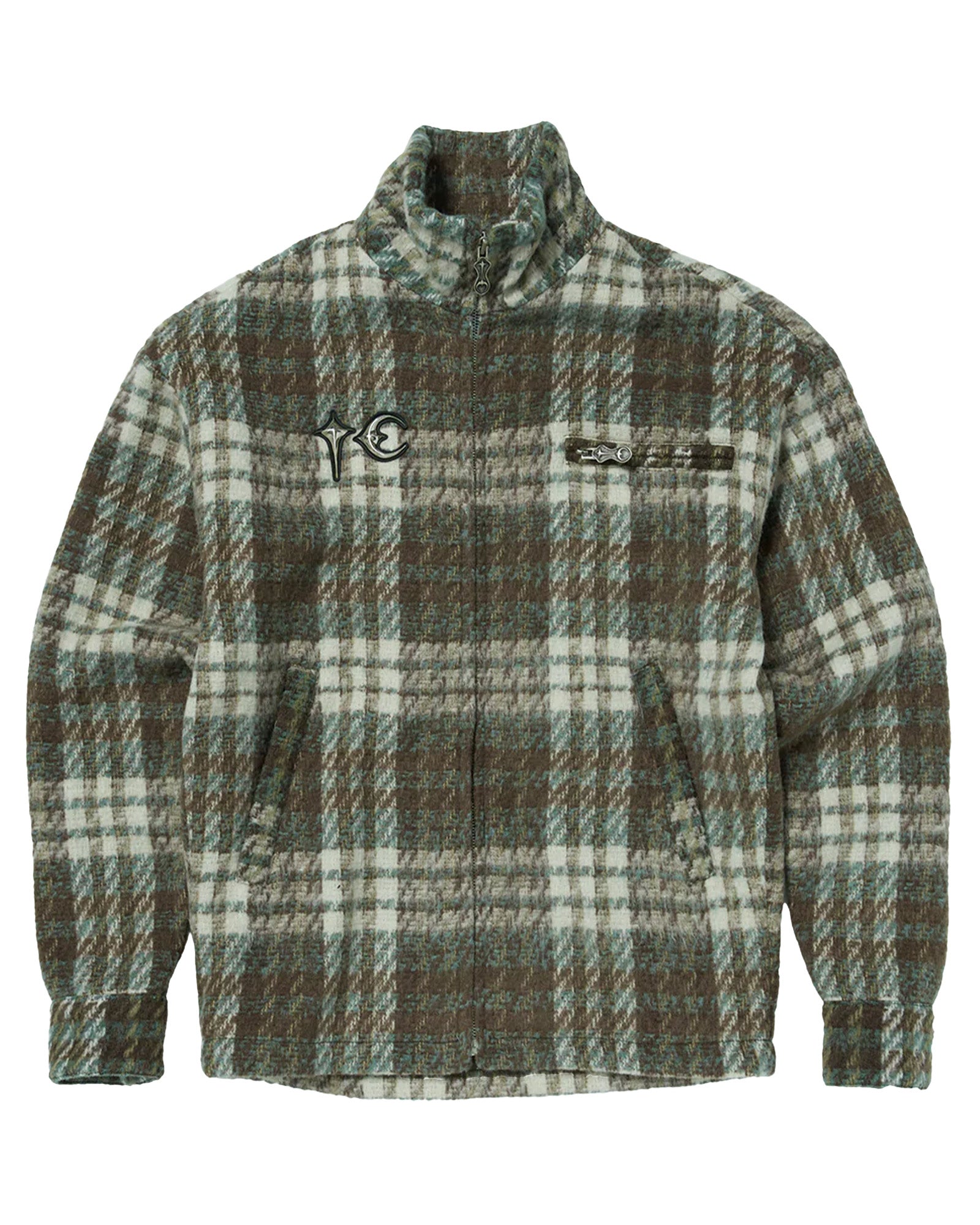 CLASSIC CHECK FULL-ZIP JACKET / GREEN/BROWN