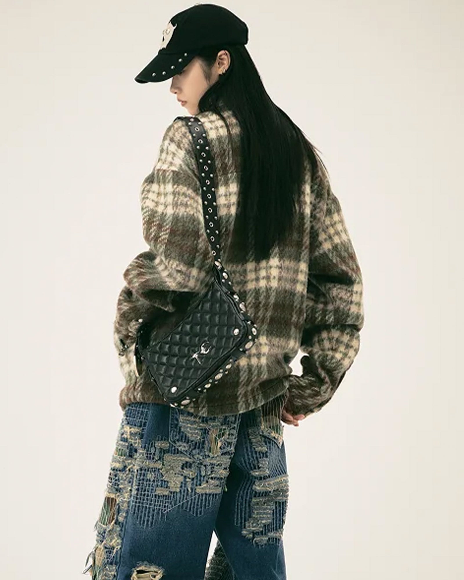 THUG CLUB・サグクラブ - パーカー・フーディ CLASSIC CHECK FULL-ZIP JACKET / GREEN/BROWN