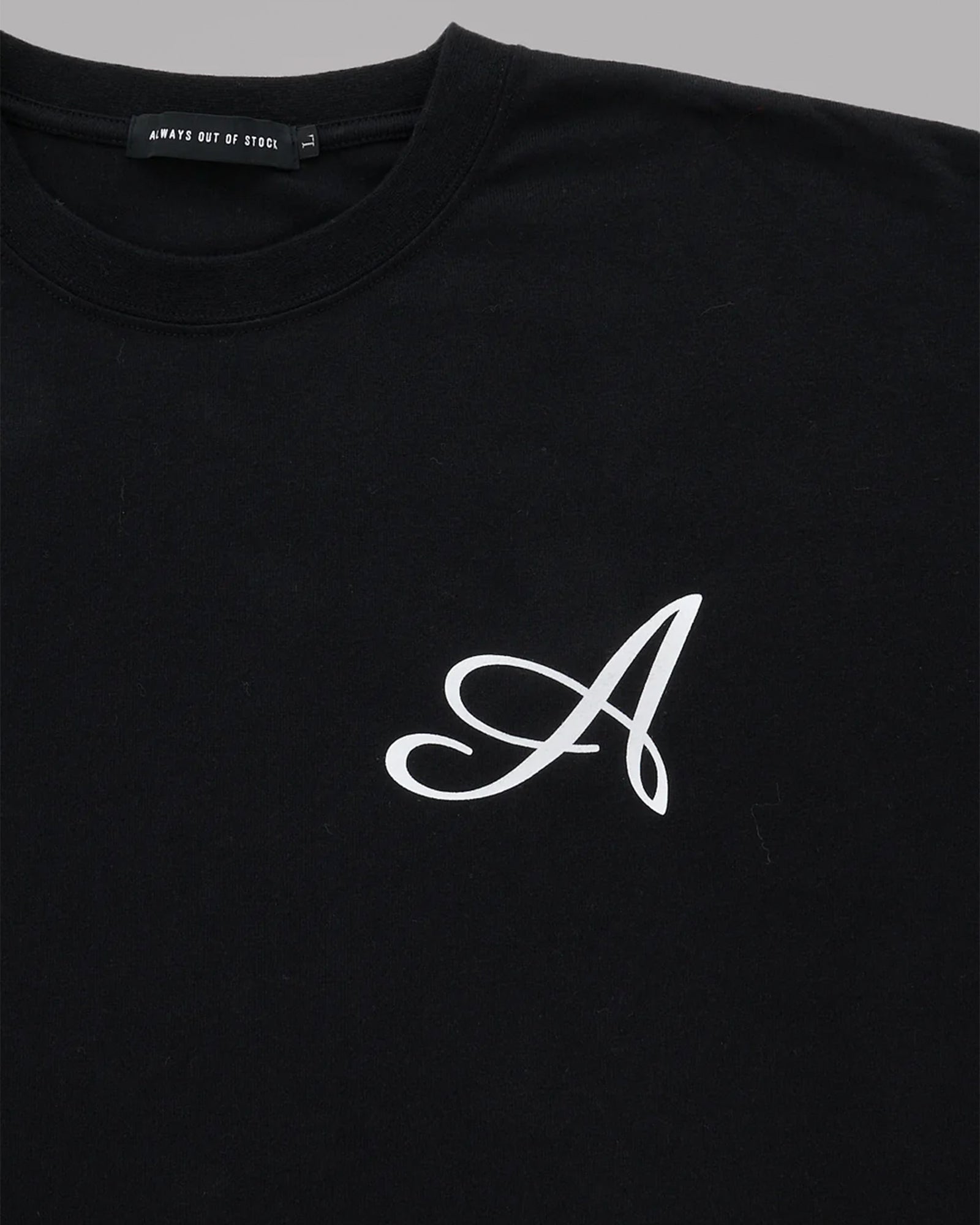 ALWAYS OUT OF STOCK・オールウェイズ アウト オブ ストック - L/S Tシャツ CLASSIC LOGO L/S TEE / BLACK