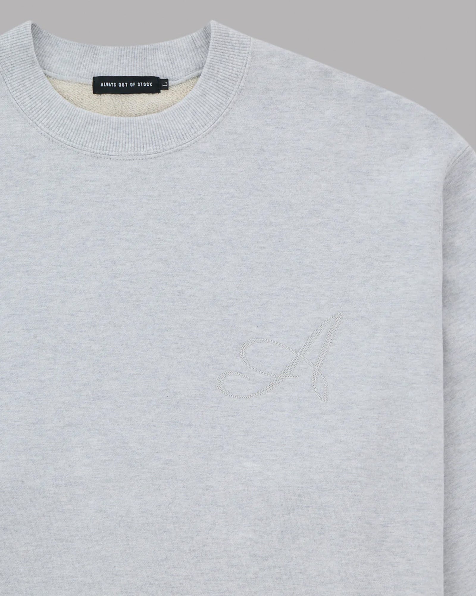 ALWAYS OUT OF STOCK・オールウェイズ アウト オブ ストック - スウェット CLASSIC LOGO CREWNECK / GRAY