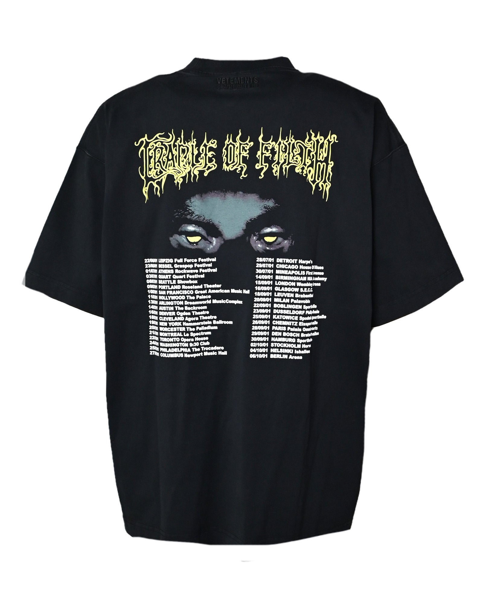 VETEMENTS・Vetements -  COF PANDAEMONAEON OVERSIZED T-SHIRT / WASHED BLACK