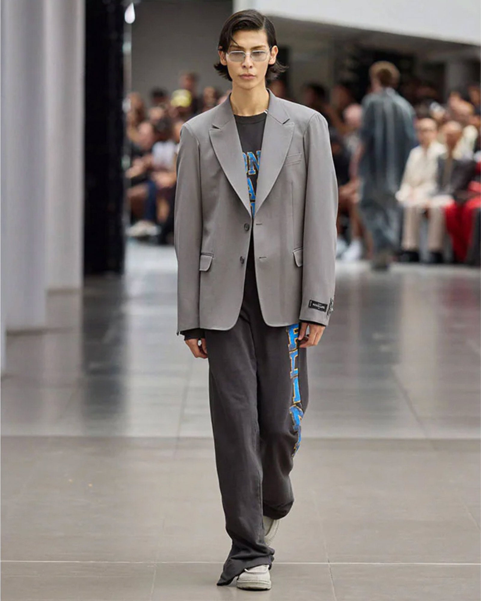 MIHARA YASUHIRO (ミハラヤスヒロ) COLLAGE PRINT RESIZED PANTS
