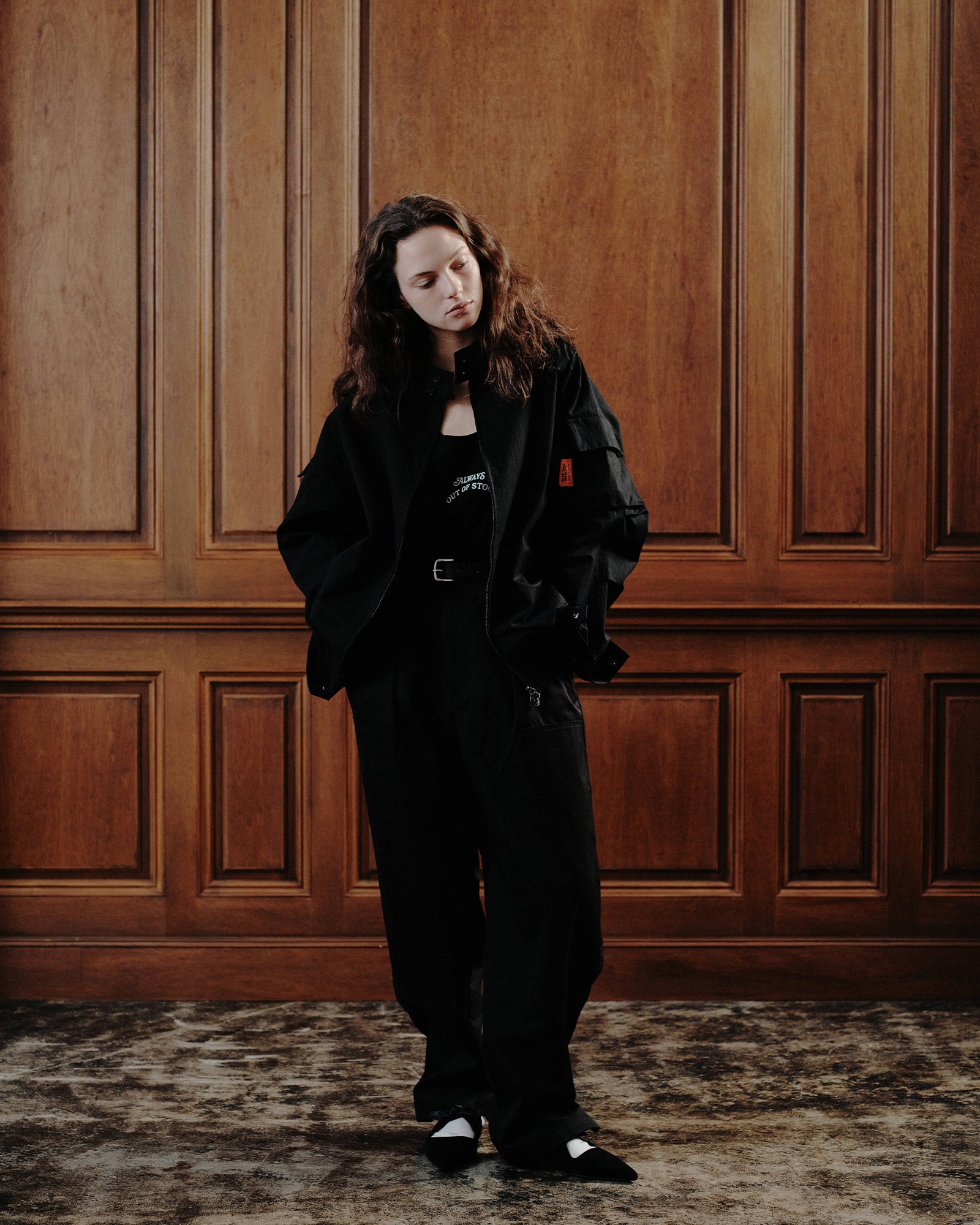 ALWAYS OUT OF STOCK・オールウェイズ アウト オブ ストック - ジャケット COMBINATION SWING TOP / BLACK