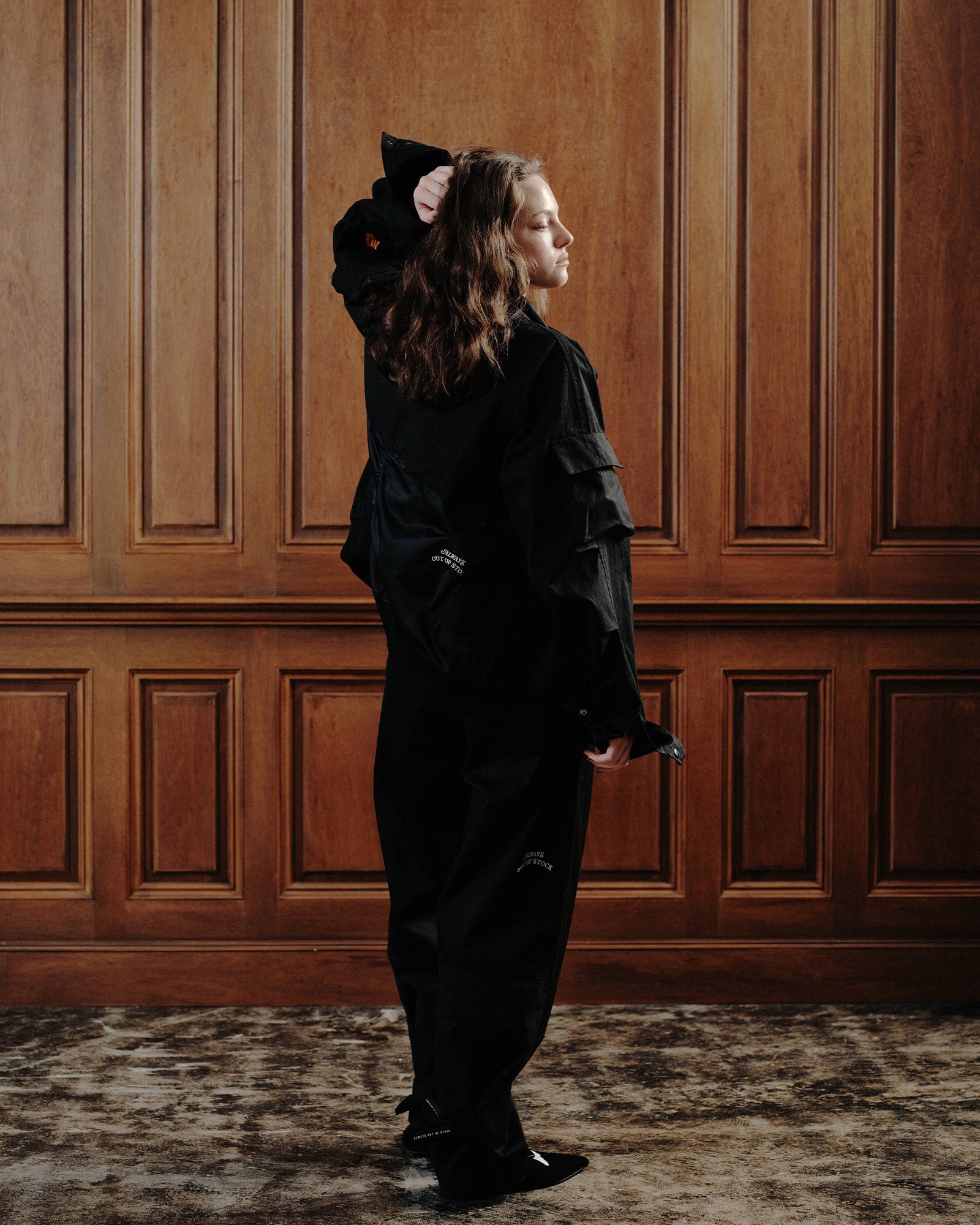 ALWAYS OUT OF STOCK・オールウェイズ アウト オブ ストック - ジャケット COMBINATION SWING TOP / BLACK