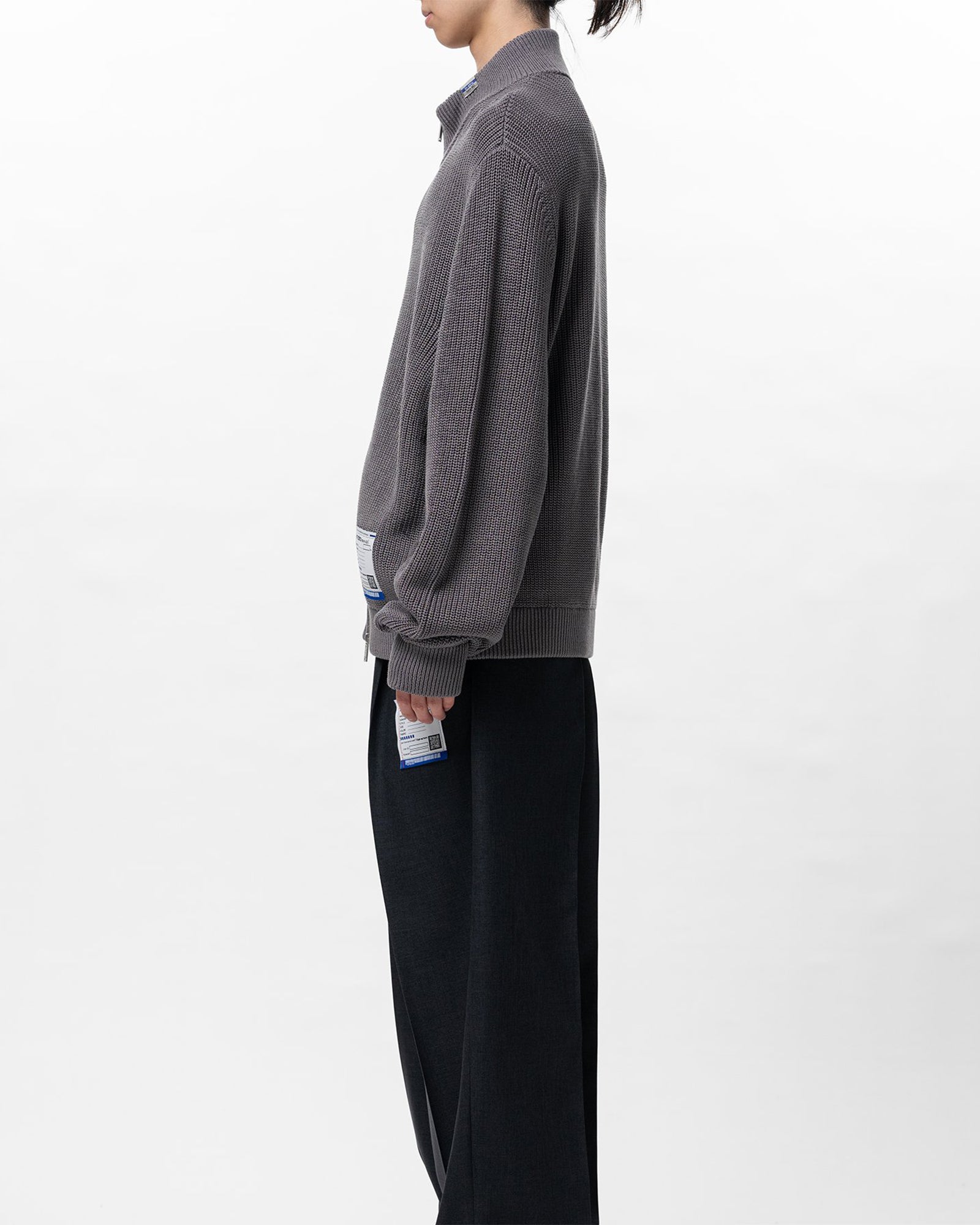 in・stru(men-tal).・イン・ストゥルメンタル - ニット・セーター COTTON HIGH DENSITY DRIVERS KNIT / LT.GRAY