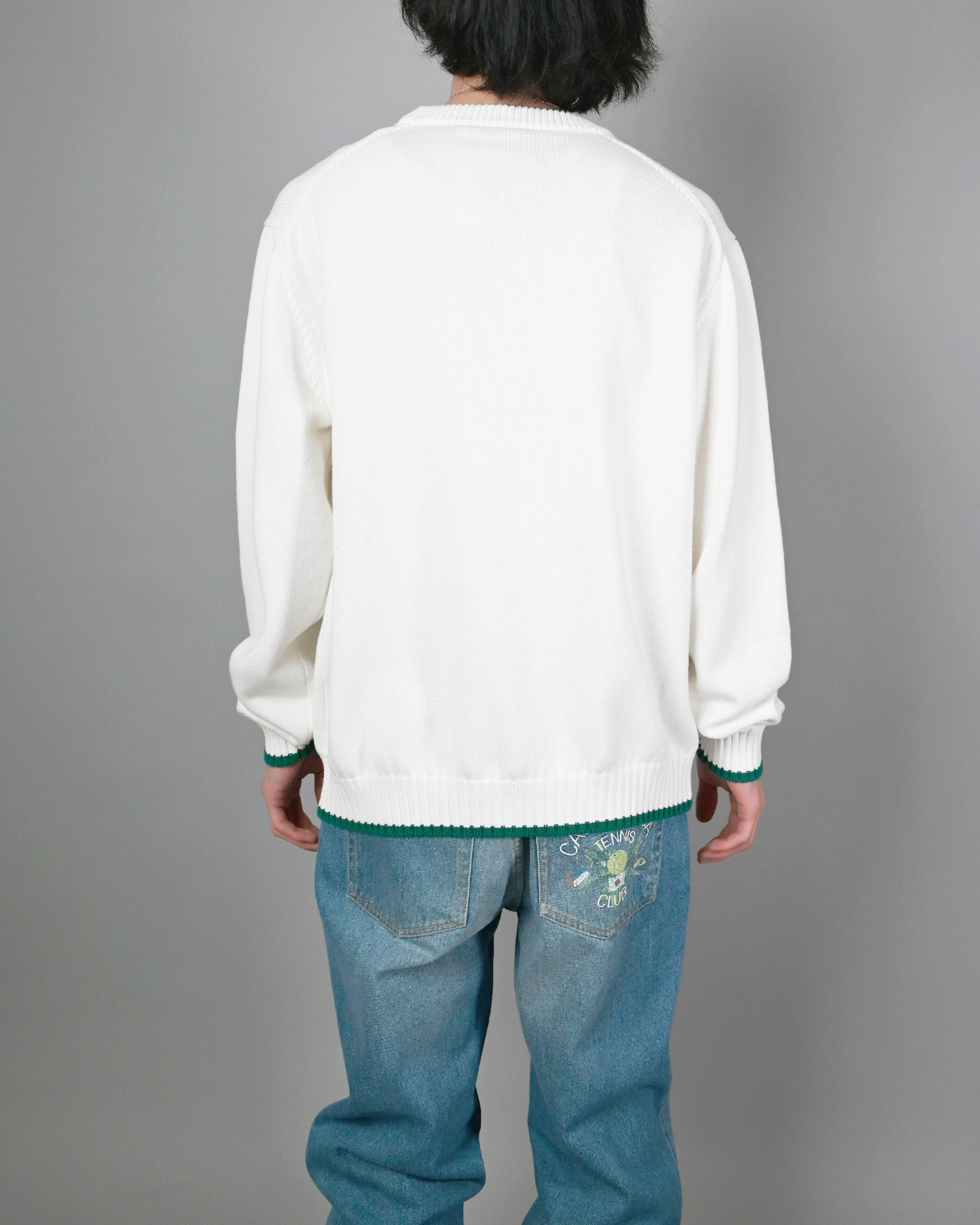 CASABLANCA (カサブランカ) COTTON INTARSIA / WHITE | Detail CASABLANCA (カサブランカ) COTTON INTARSIA / WHITE | Detail