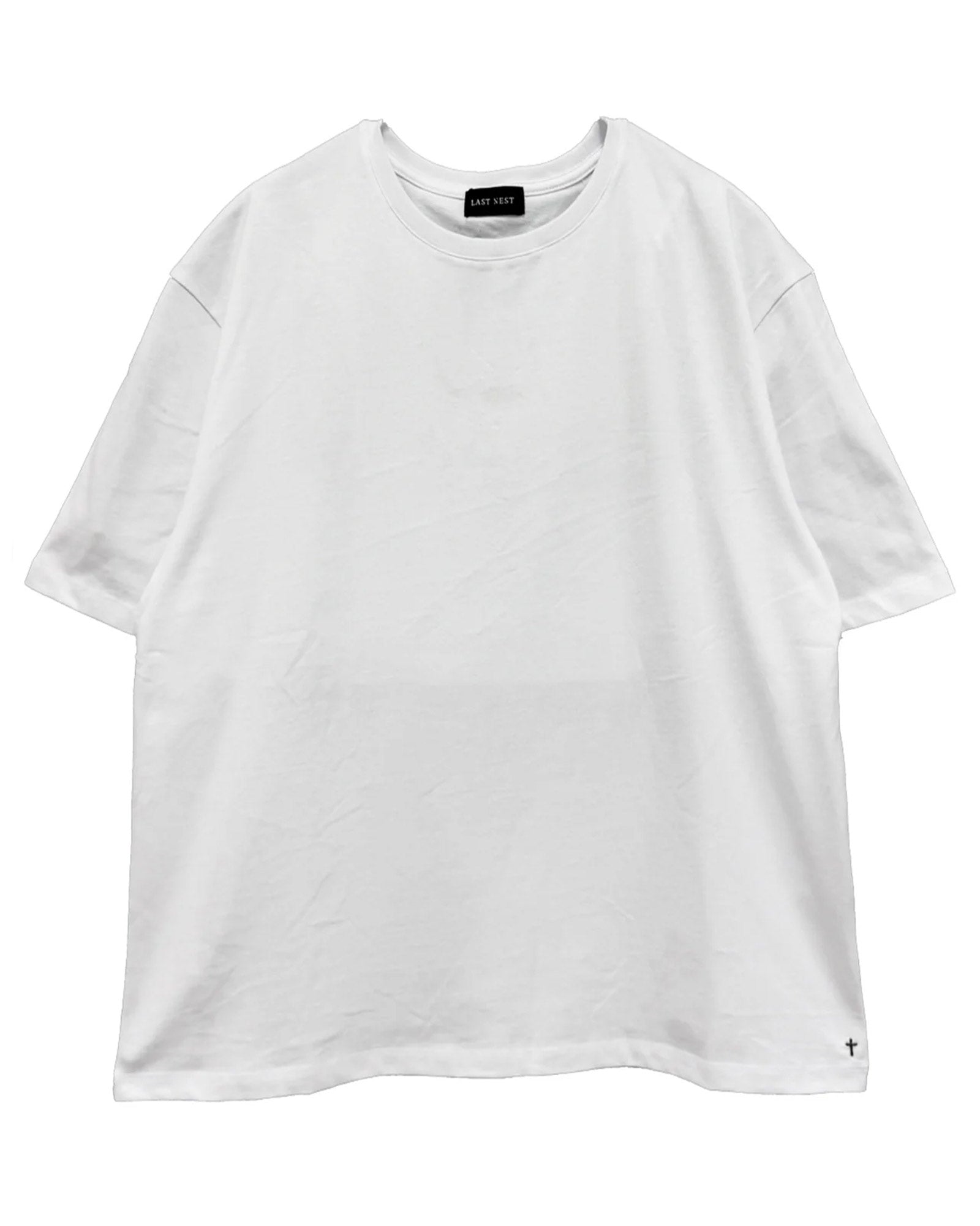 LAST NEST・last nest -  CRACKED CROSS LOGO T-SHIRTS / WHITE