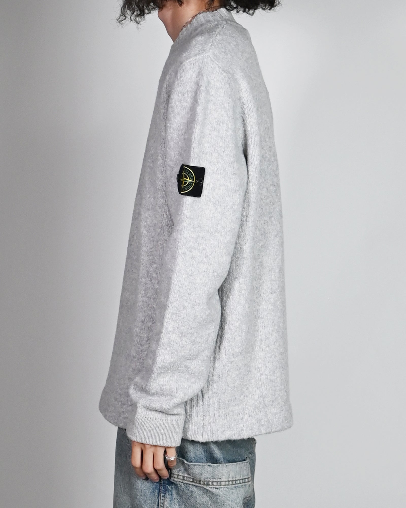 STONE ISLAND・ストーンアイランド - ニット・セーター CREWNECK KNIT / MELANGE GREY