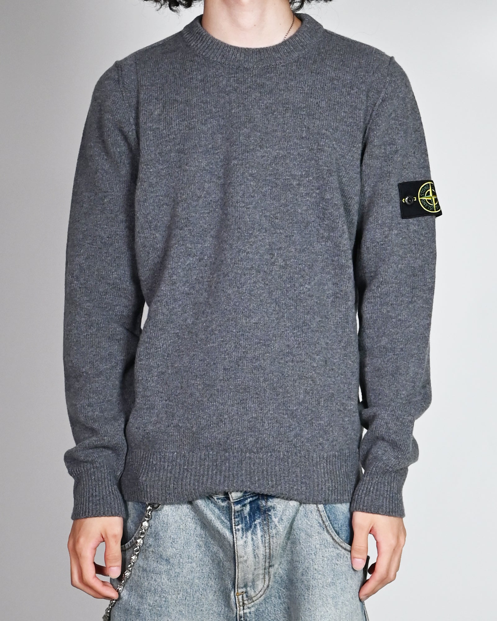 STONE ISLAND・ストーンアイランド - ニット・セーター CREWNECK KNIT / CEMENT MELANGE