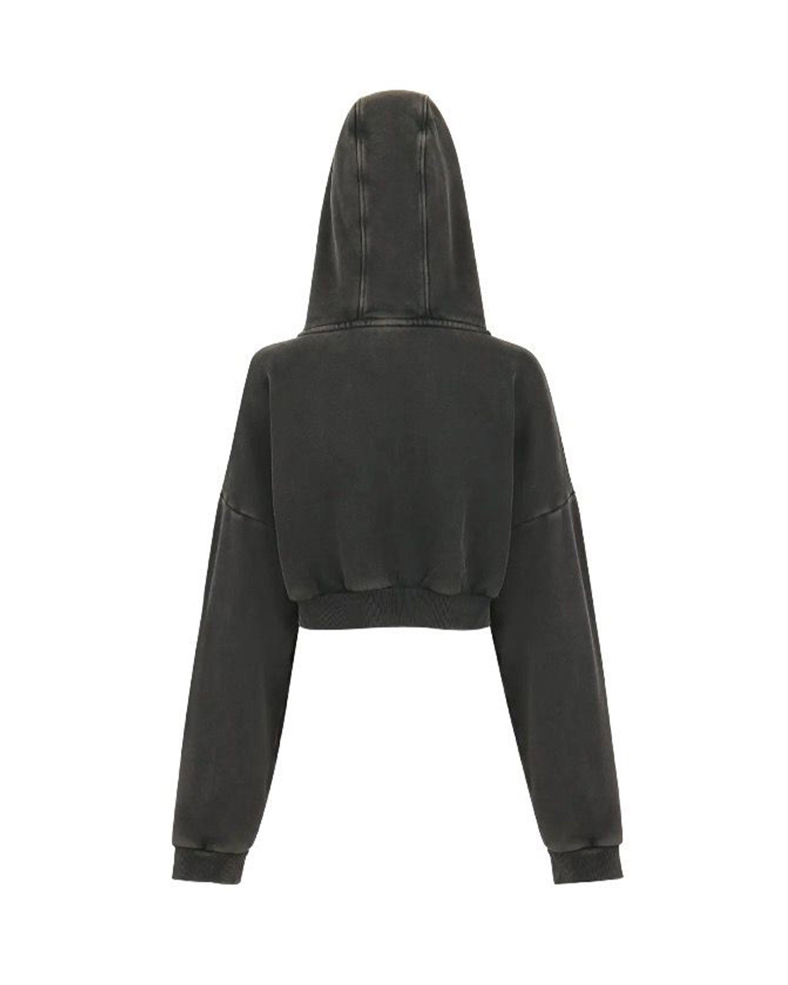 Entire studios・entire studio -  CROPPED FULL ZIP / WASHED BLACK