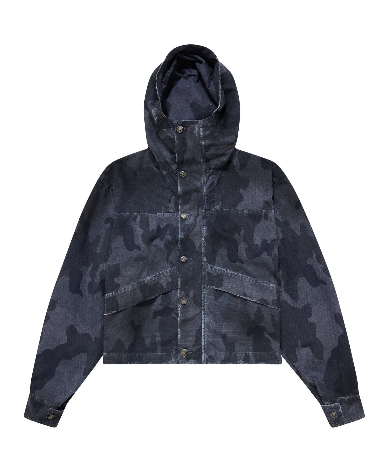 CROPPED PARKA / BLACK CAMO