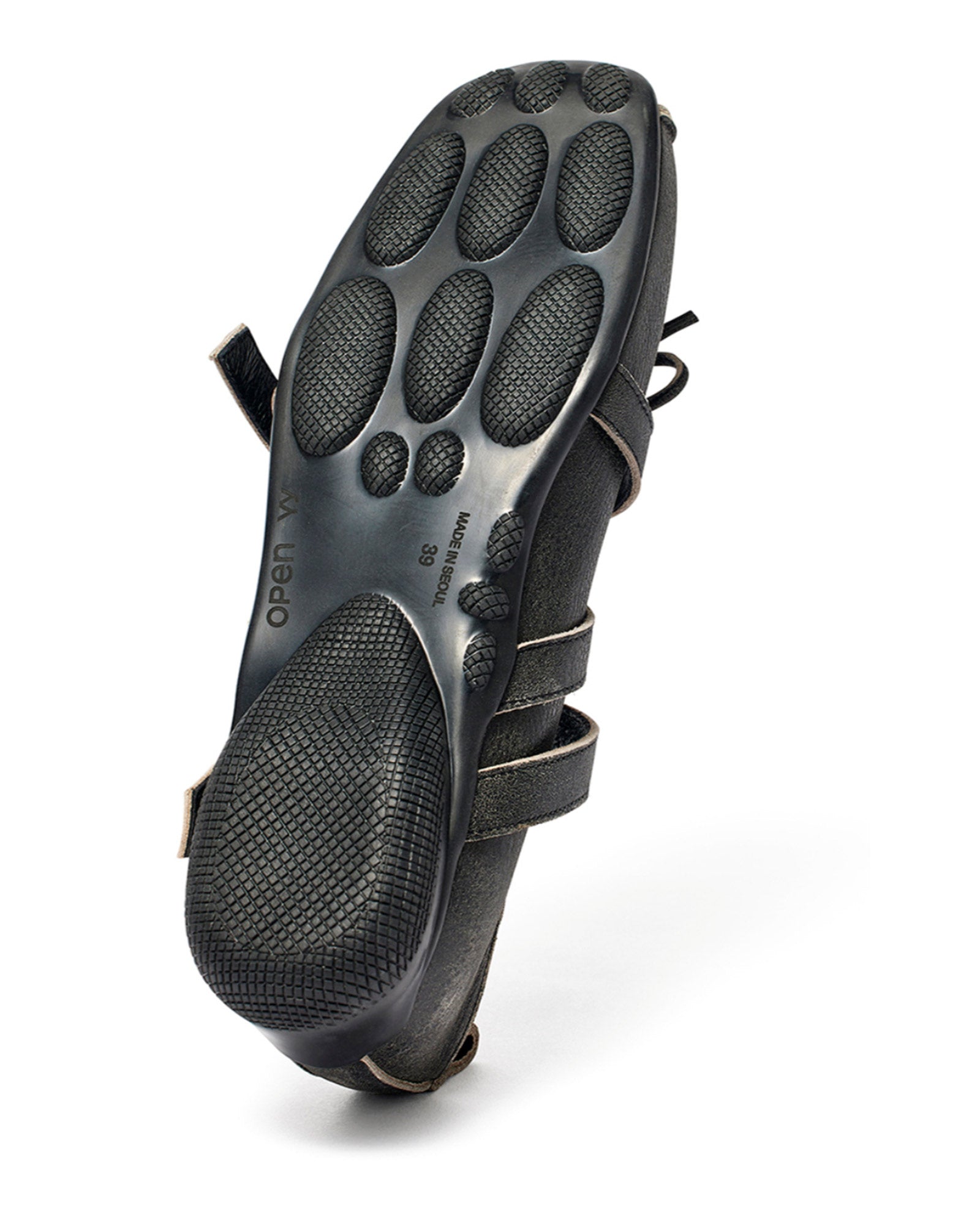 OPEN YY・オープン ワイワイ - シューズ CROSS BUCKLE BALLET FLATS / CHARCOAL GREY