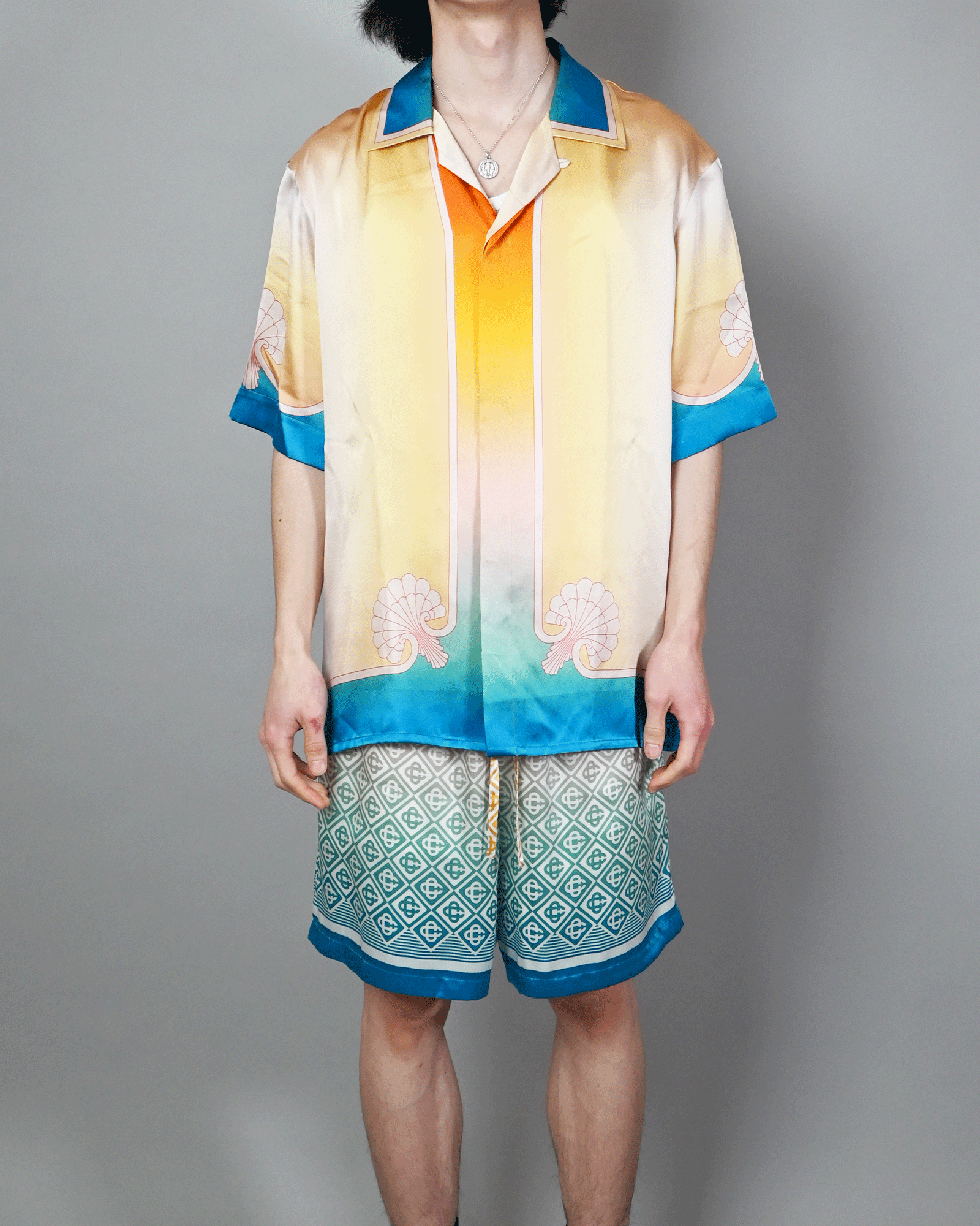 CASABLANCA (カサブランカ) CUBAN COLLAR SHORT SLEEVE SHIRT / MULTI CASABLANCA (カサブランカ) CUBAN COLLAR SHORT SLEEVE SHIRT / MULTI
