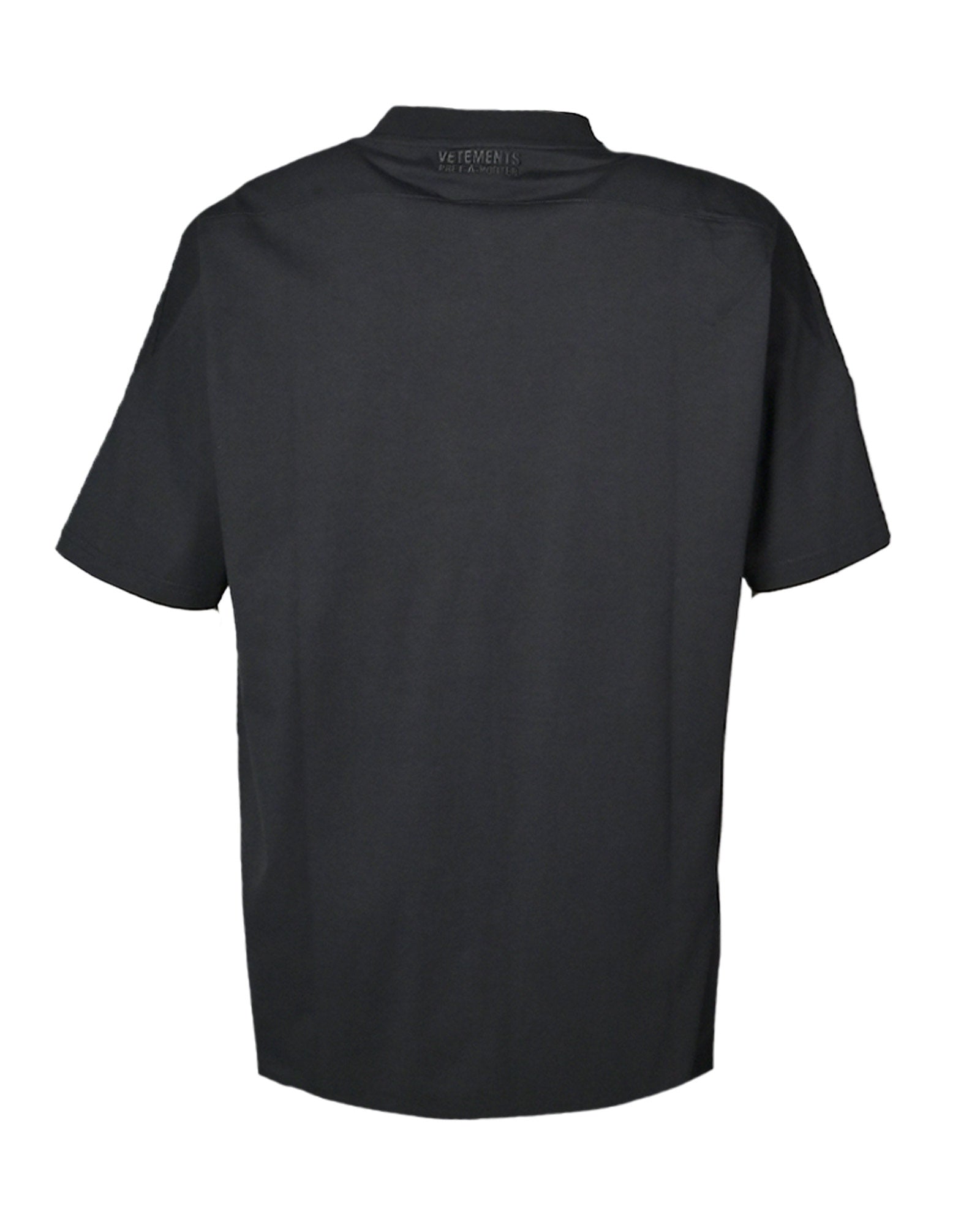 VETEMENTS・Vetements -  CUT-UP V-NECK T-SHIRT / BLACK