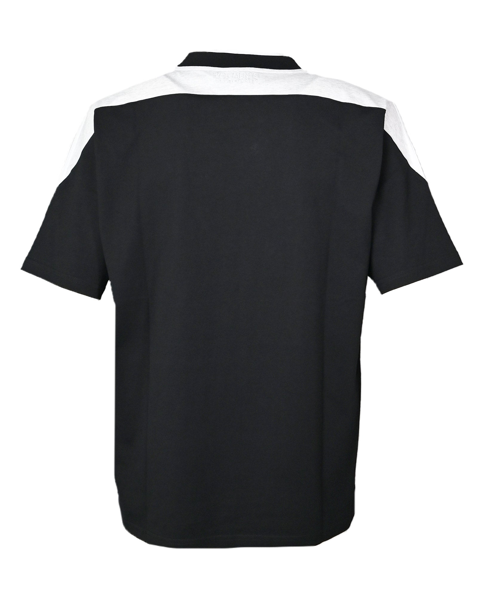 VETEMENTS・Vetements -  CUT-UP V-NECK T-SHIRT / BLK/GEY
