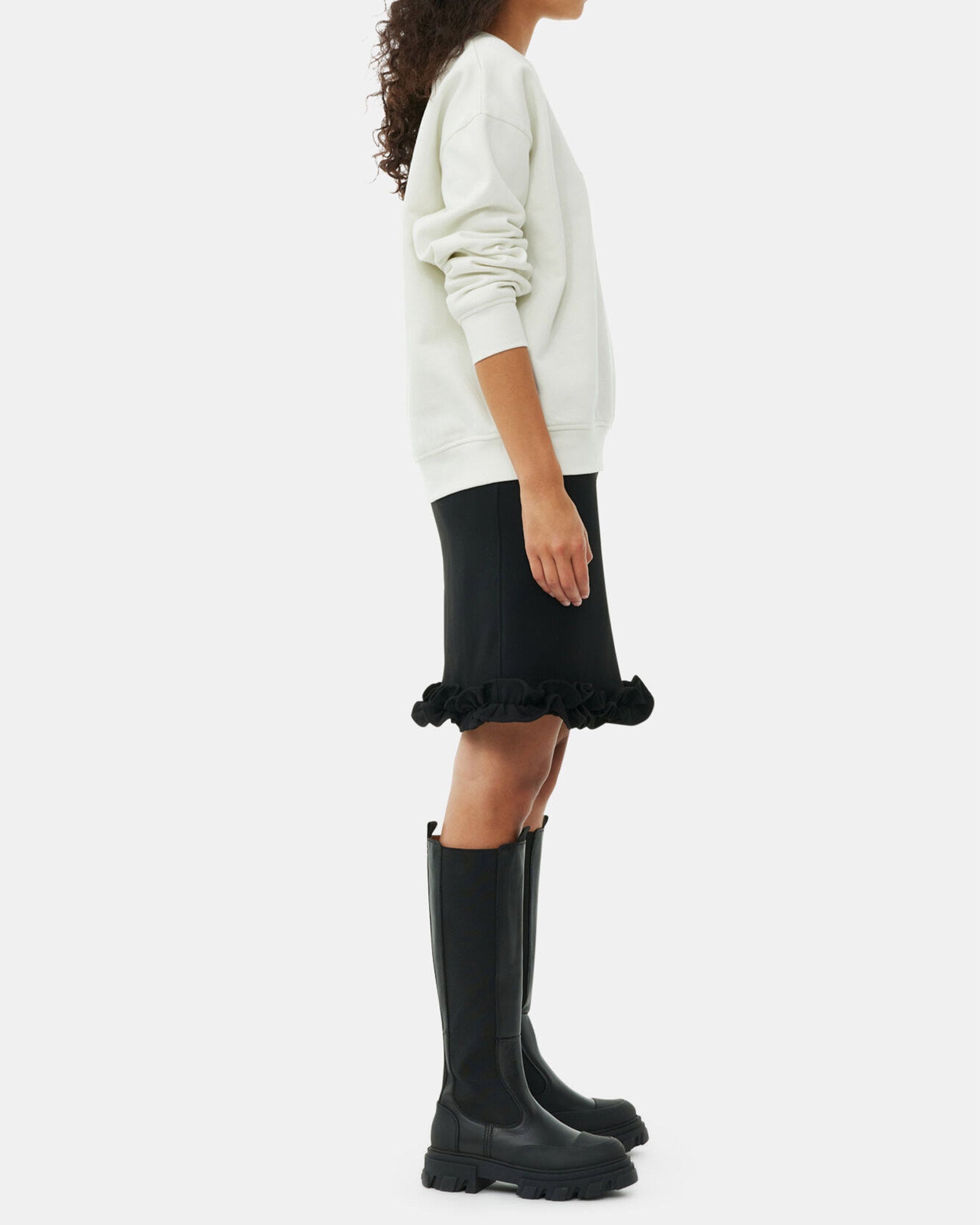 GANNI・ガニー - ブーツ CLEATED HIGH CHELSEA BOOT BLACK STITCH / BLACK