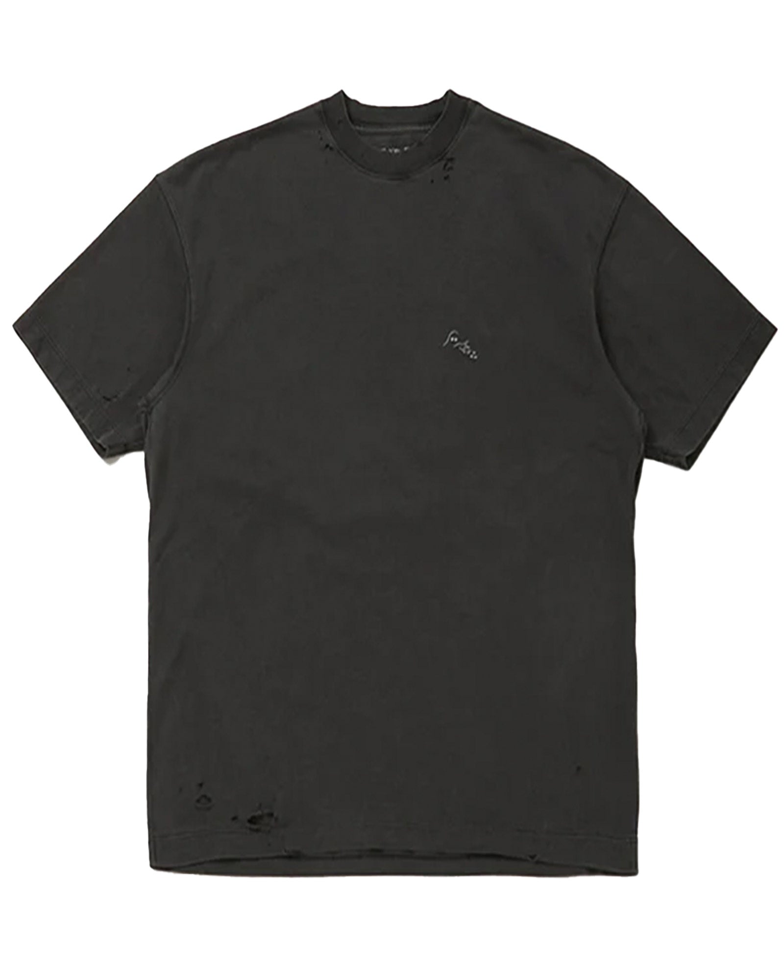 ALMOST BLACK・オールモスト ブラック - トップス DAMEGE DYEING SHORT SLEEVE / BLACK