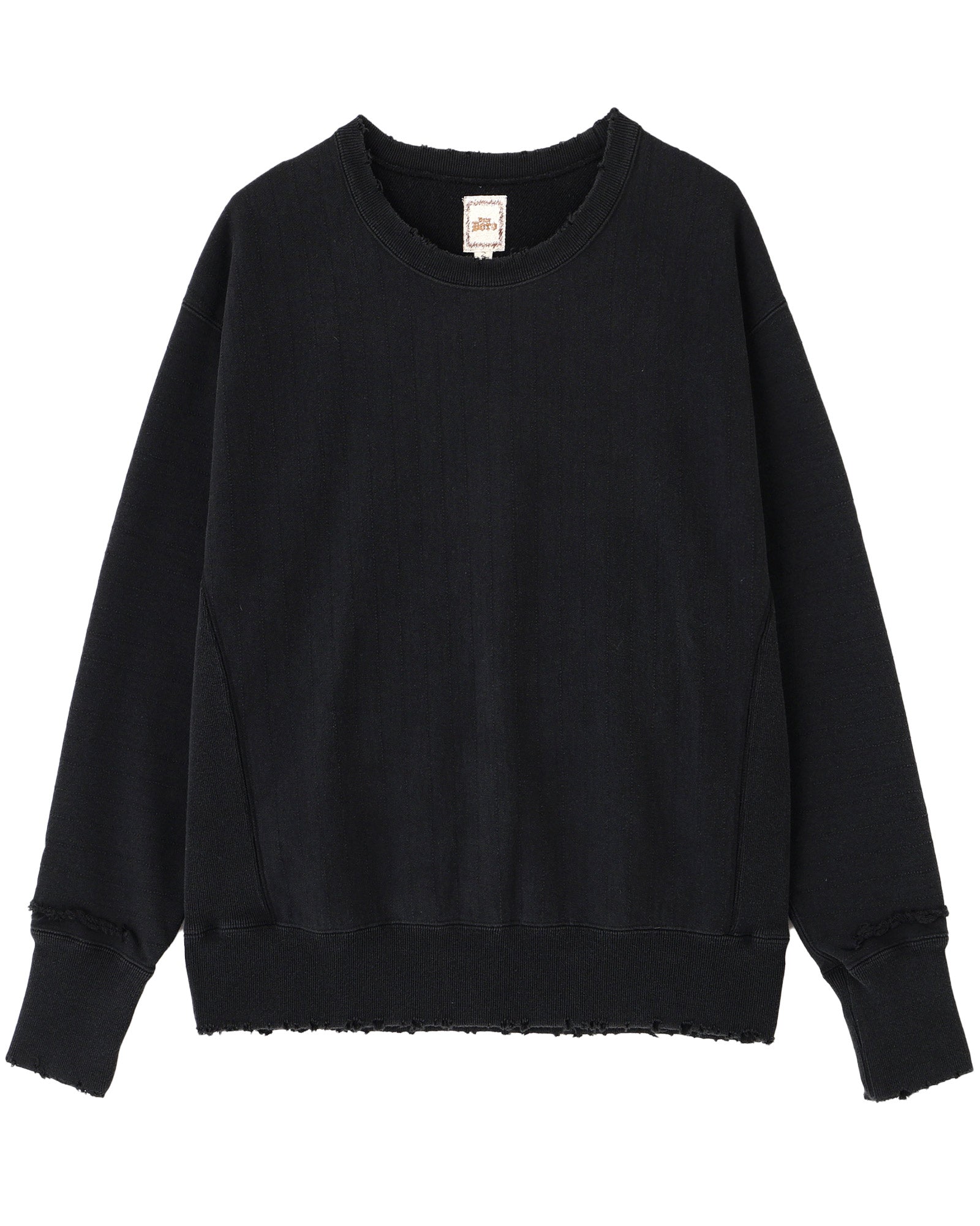 DEAR BORO・ディア・ボロ - スウェット DEAR BORO SASHIKO CREW NECK SWEATSHIRTS / BLACK