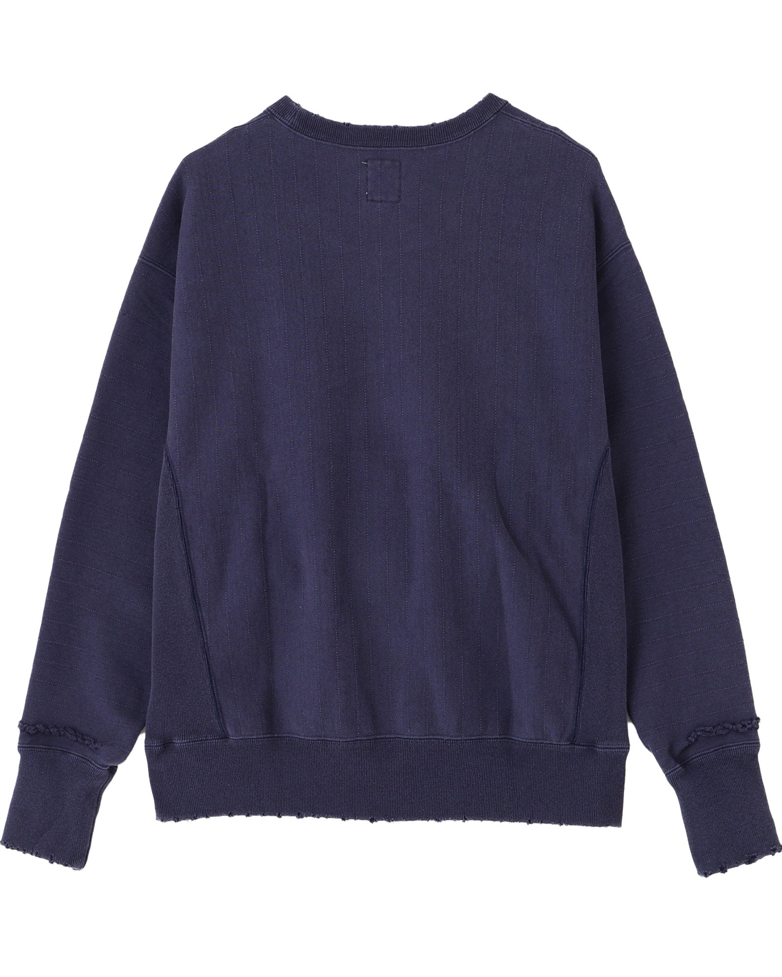 DEAR BORO・ディア・ボロ - スウェット DEAR BORO SASHIKO CREW NECK SWEATSHIRTS / BLUE