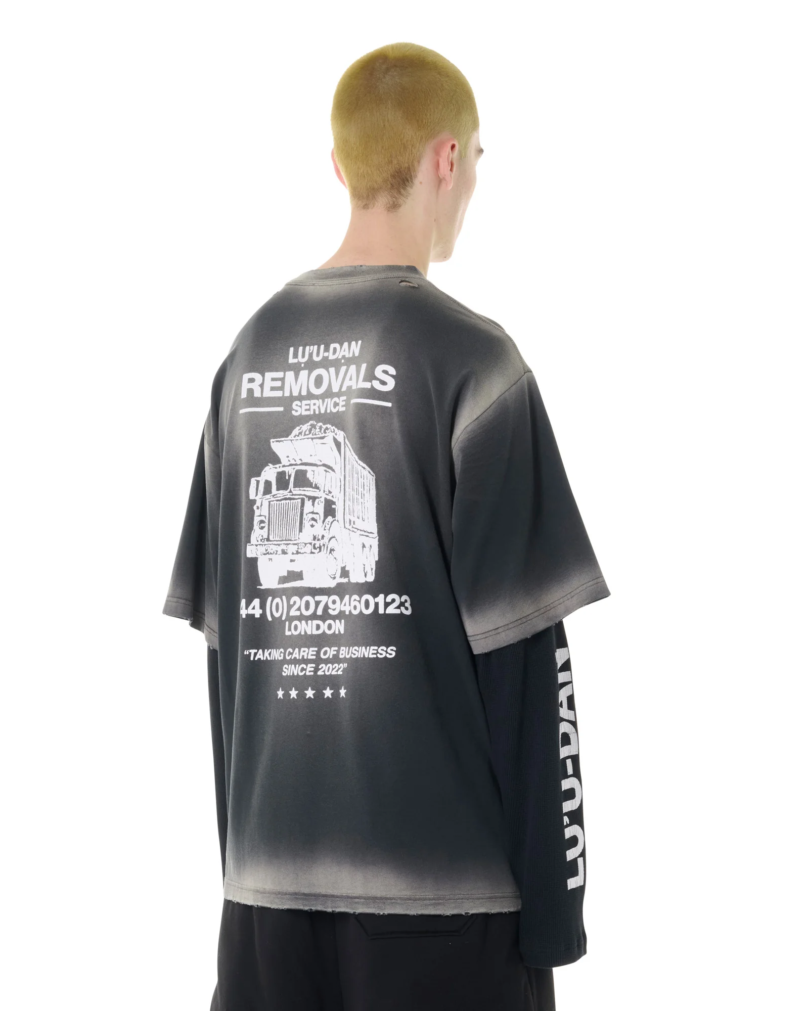 LU'UDAN・ルーダン -  DOUBLE DECK TEE / CORRODED BLACK