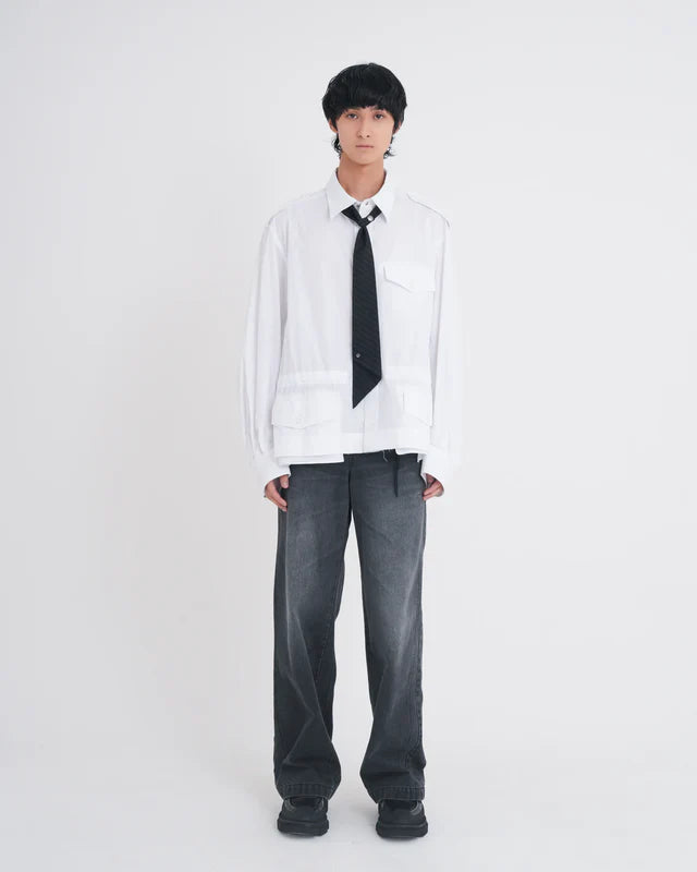 Tamme・タム - デニムパンツ DOUBLE KNEE DENIM PANTS / BLACK