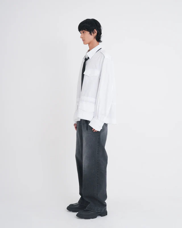 Tamme・タム - デニムパンツ DOUBLE KNEE DENIM PANTS / BLACK