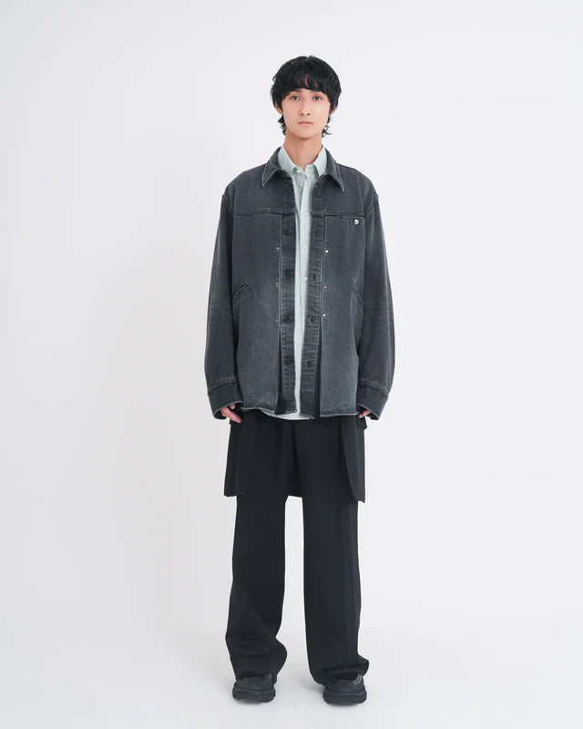 Tamme・タム - シャツ DENIM TRUCKER SHIRT / BLACK