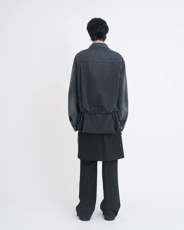 Tamme・タム - シャツ DENIM TRUCKER SHIRT / BLACK