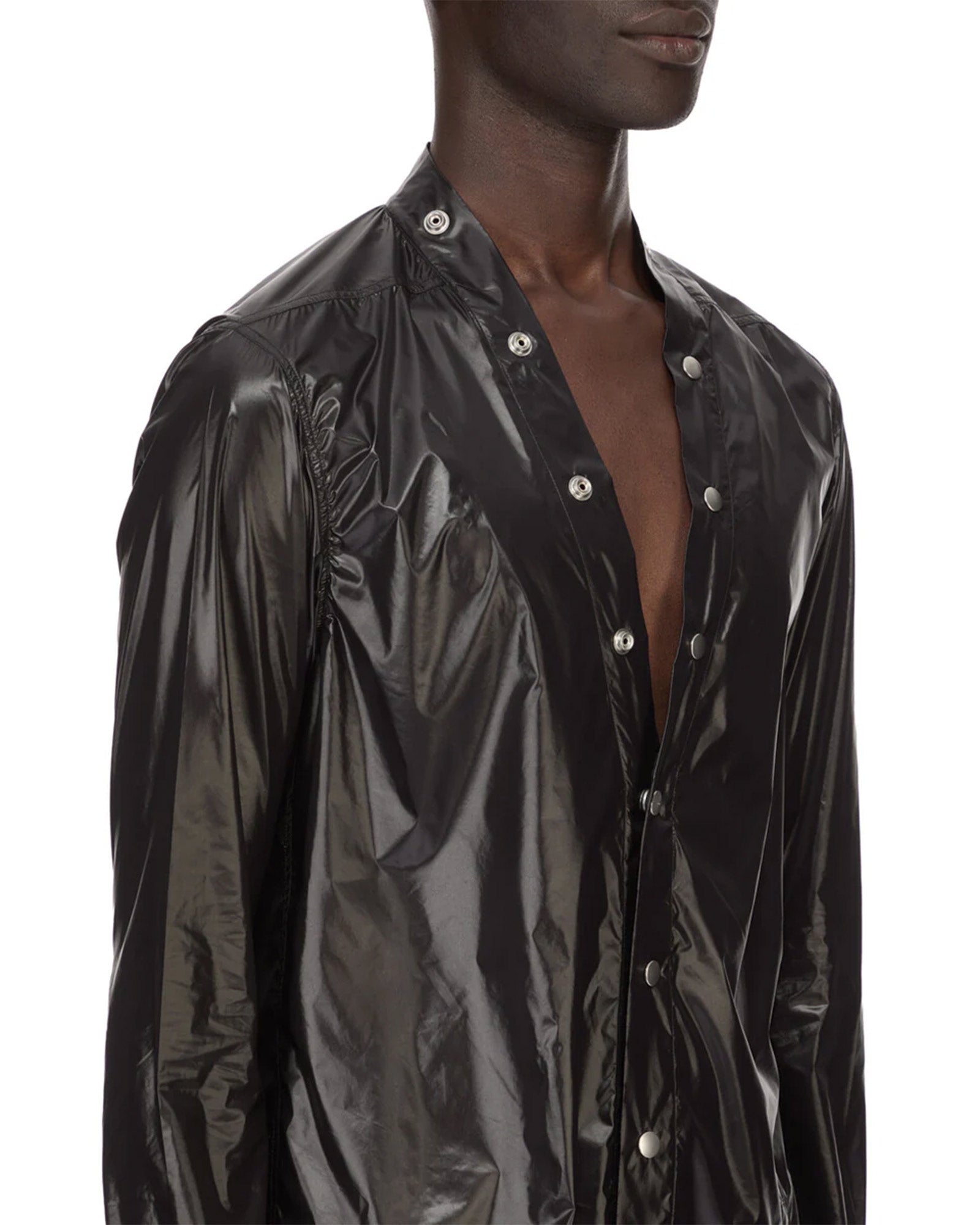 RICK OWENS DRKSHDW・リックオウエンス ダークシャドウ - ナイロンジャケット LARRY SHIRT / BLACK