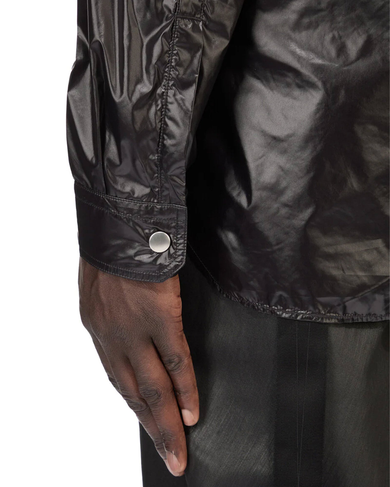 RICK OWENS DRKSHDW・リックオウエンス ダークシャドウ - ナイロンジャケット LARRY SHIRT / BLACK