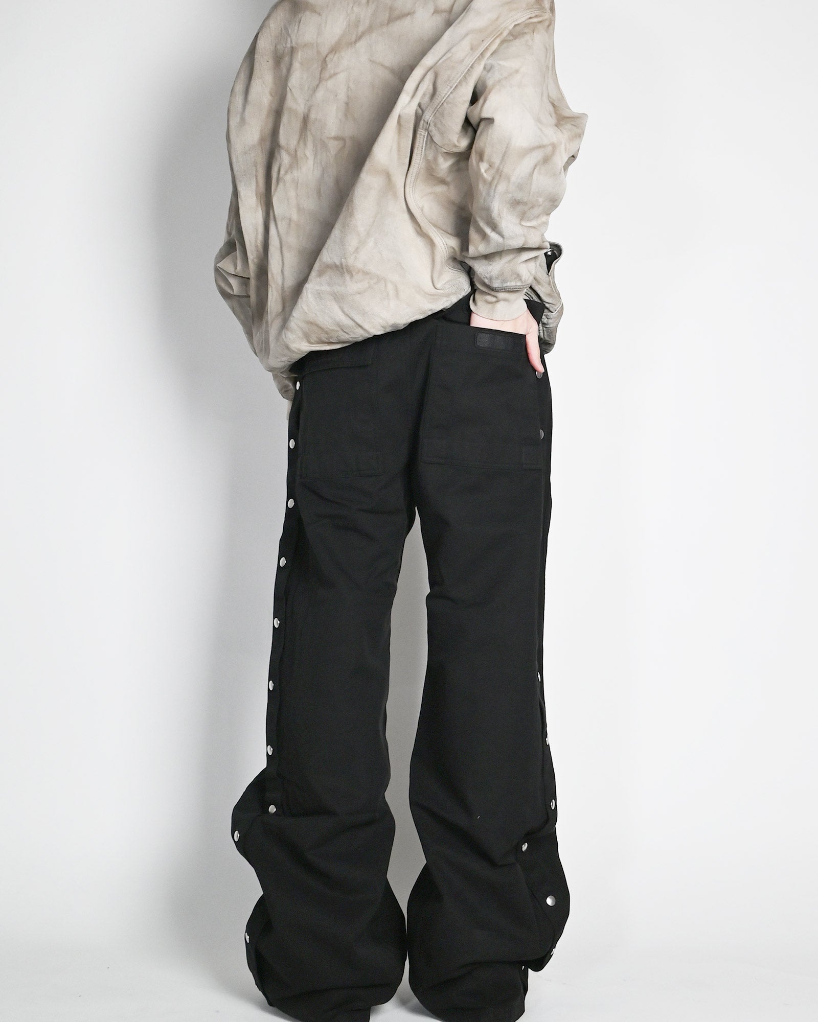 RICK OWENS DRKSHDW・リックオウエンス ダークシャドウ - その他パンツ WIDE PUSHER PANTS / BLACK