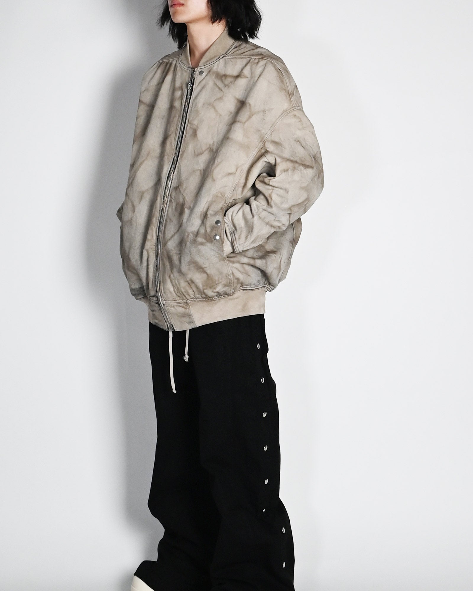 RICK OWENS DRKSHDW・リックオウエンス ダークシャドウ - ジャケット BOMBER IN DENIM - JUMBO FLIGHT / DUST