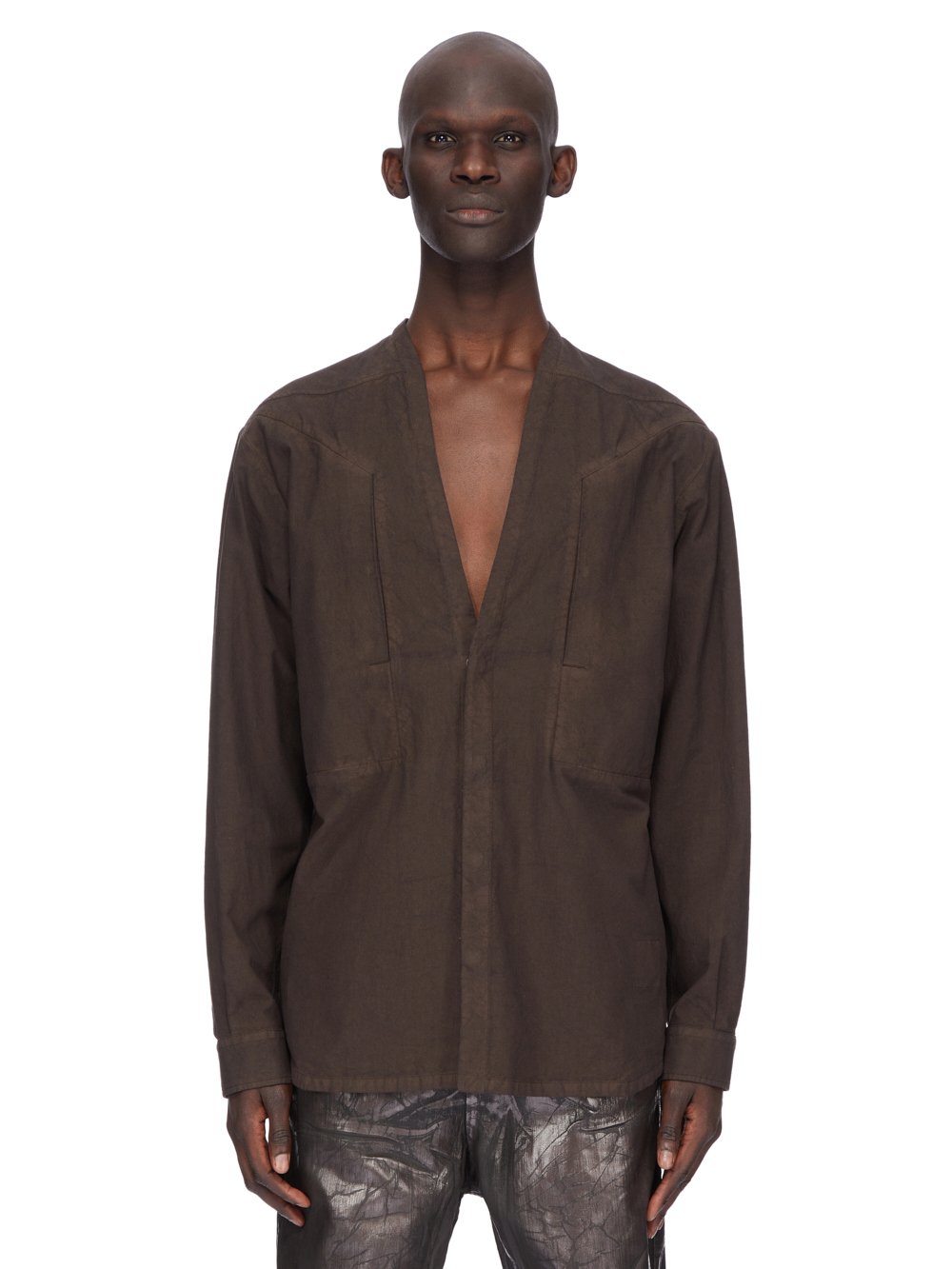 RICK OWENS DRKSHDW・リックオウエンス ダークシャドウ - アウター・ジャケット CAMICIA - LS LARRY JUMBO FOGPOCKET SHIRT / DARK DUST