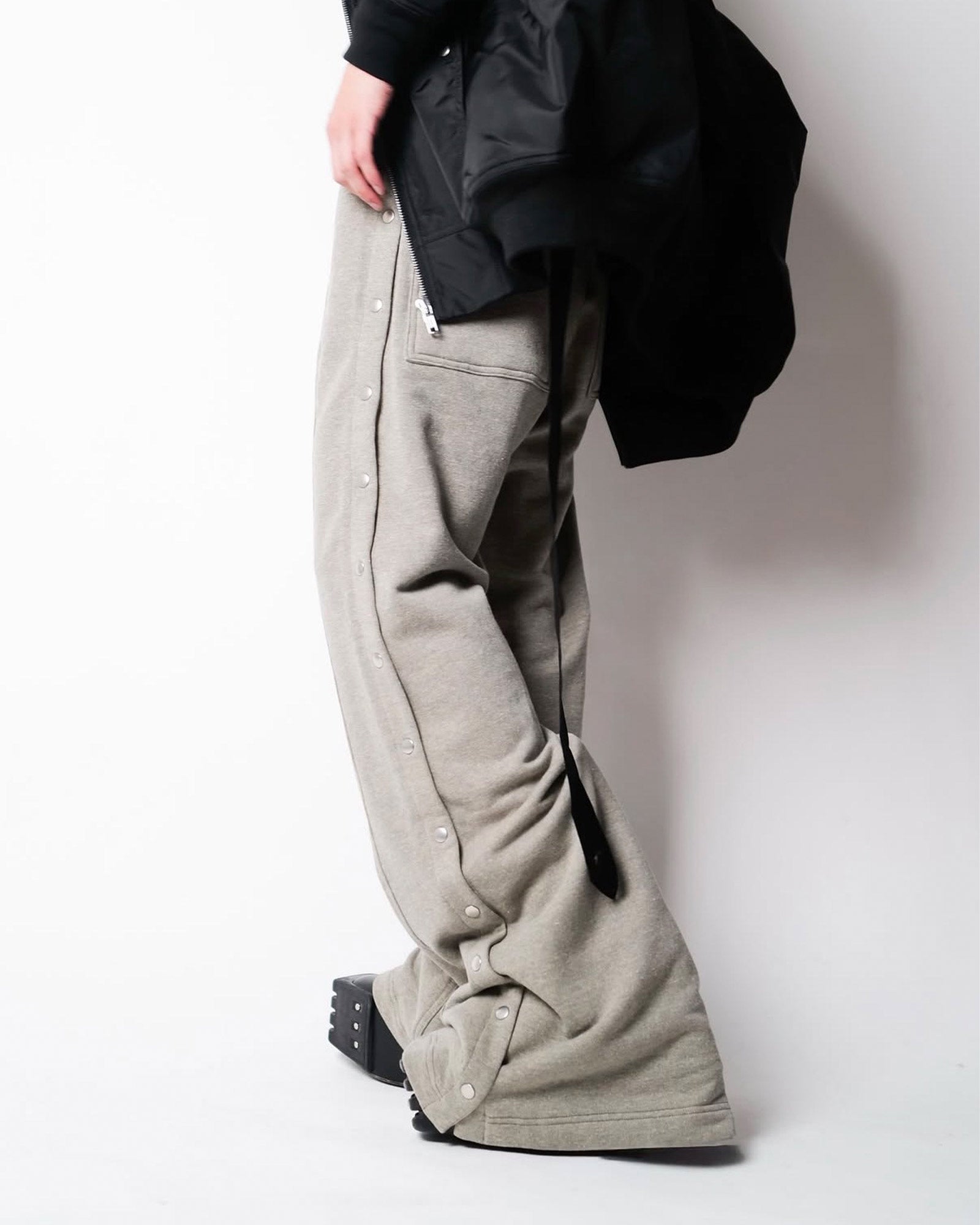 RICK OWENS DRKSHDW・リックオウエンス ダークシャドウ - その他パンツ PANTALONI IN FELPA - PUSHER PANTS / MELANGE GREY