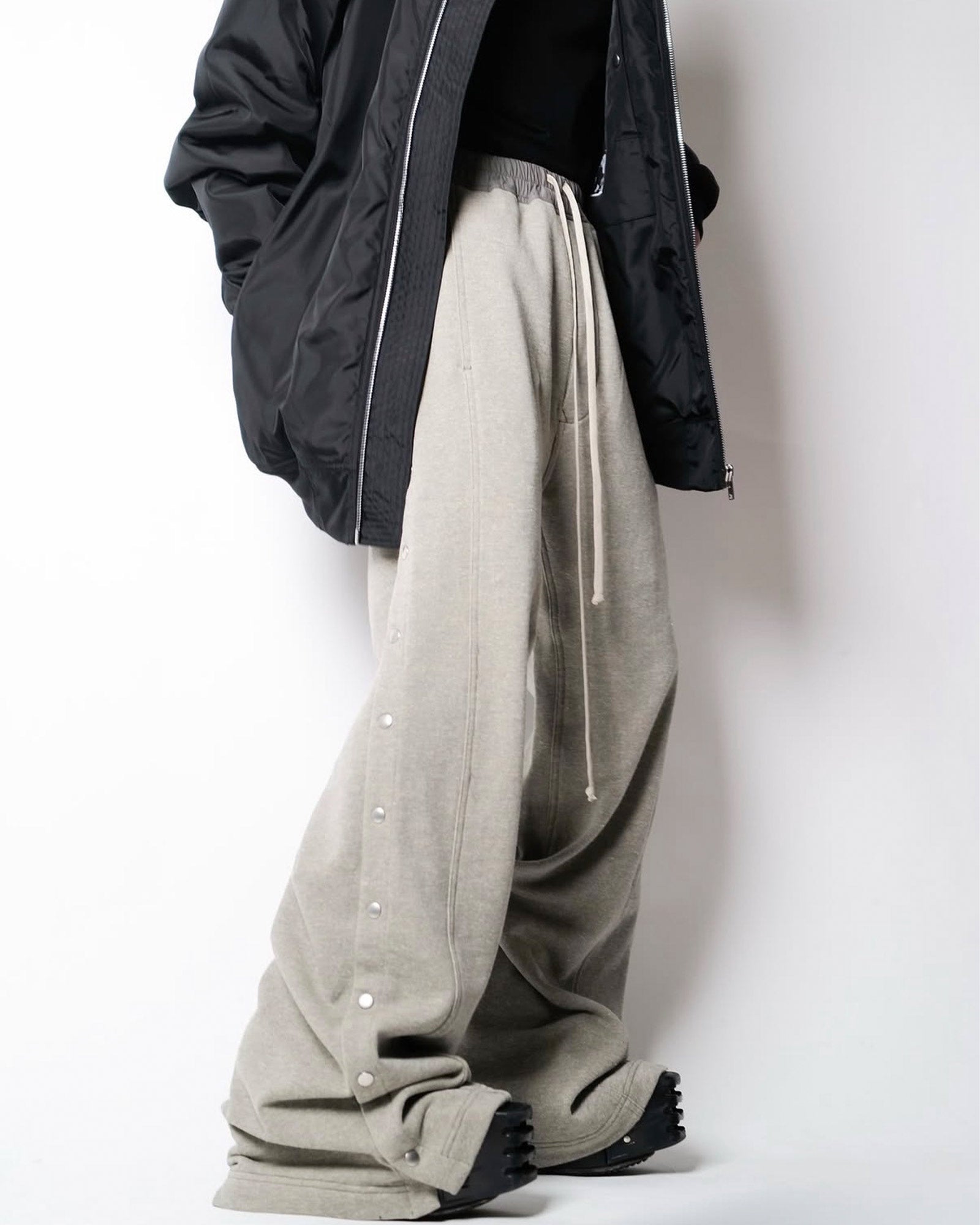 RICK OWENS DRKSHDW・リックオウエンス ダークシャドウ - その他パンツ PANTALONI IN FELPA - PUSHER PANTS / MELANGE GREY